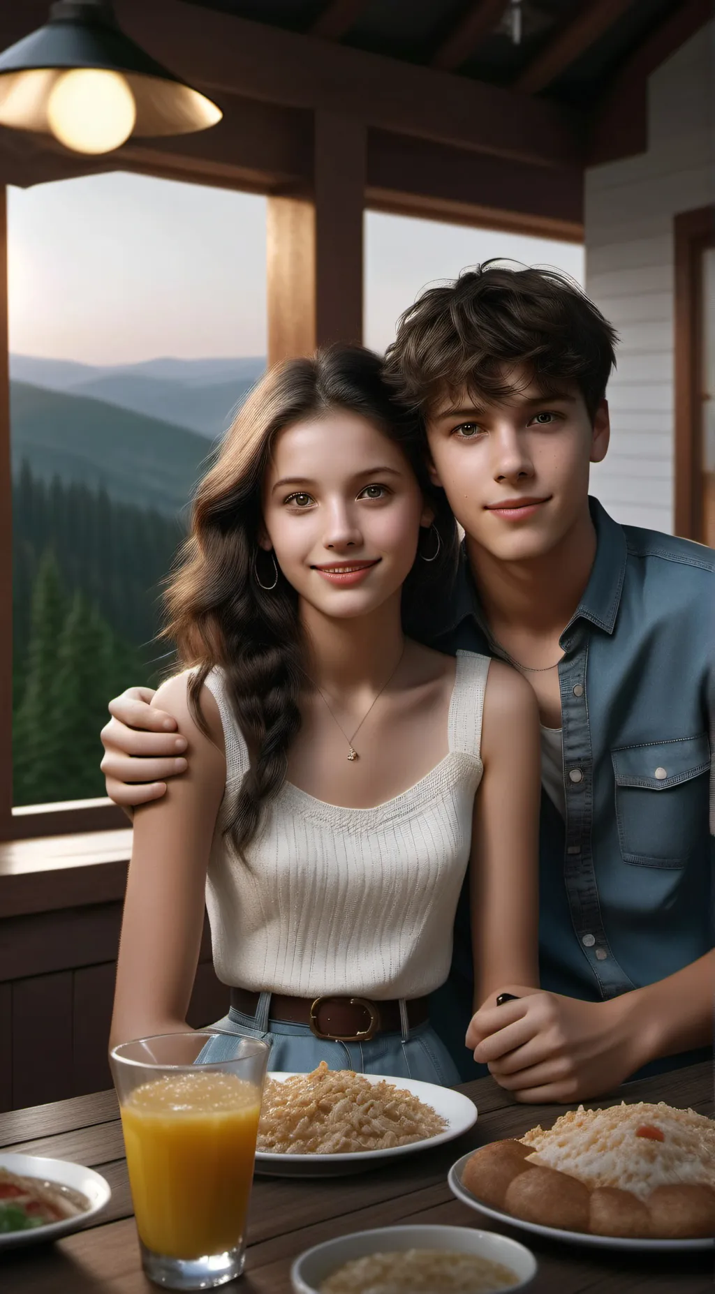 ai character: Ur first date  background