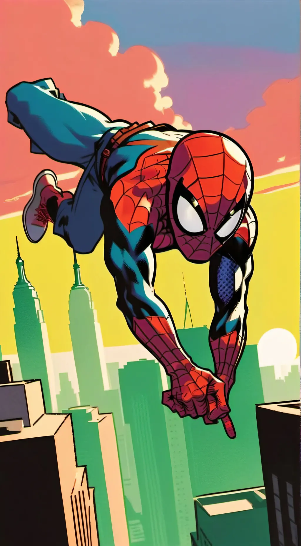 ai character: Spider man  background
