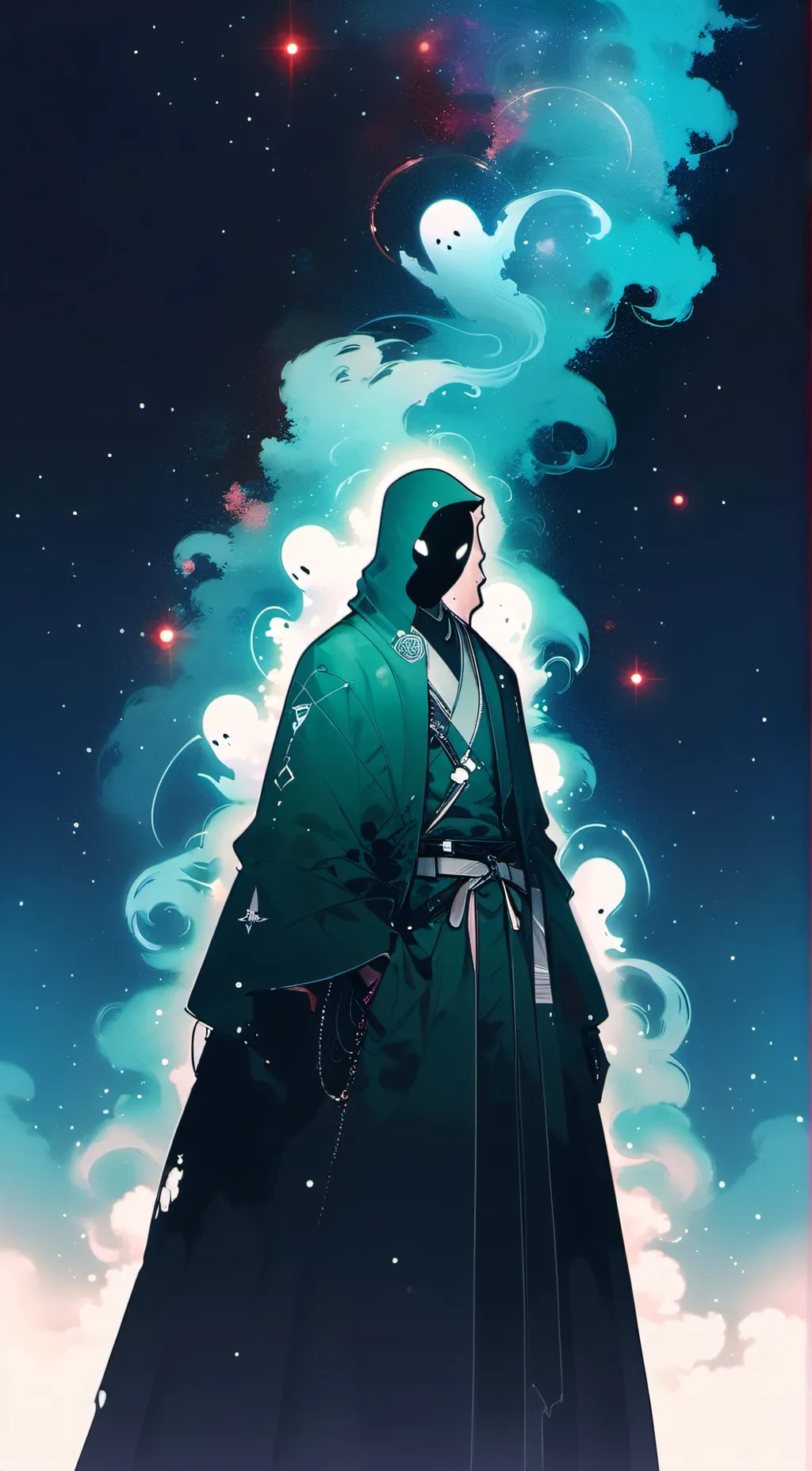 ai character: «•~{Ghost}~•» background