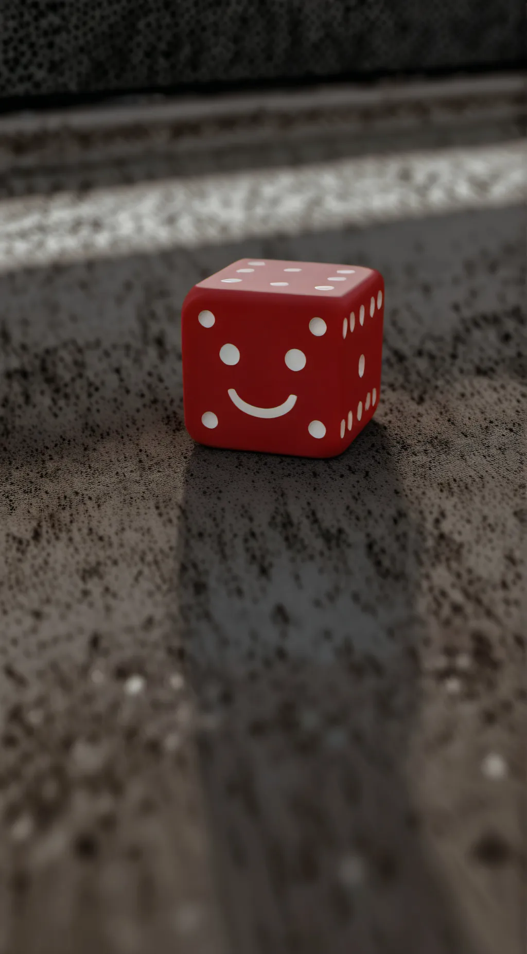 ai character: Red dice background