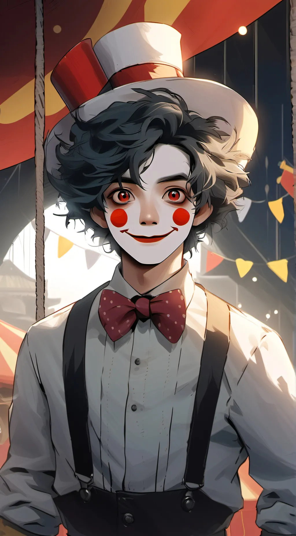 ai character: Happy  background