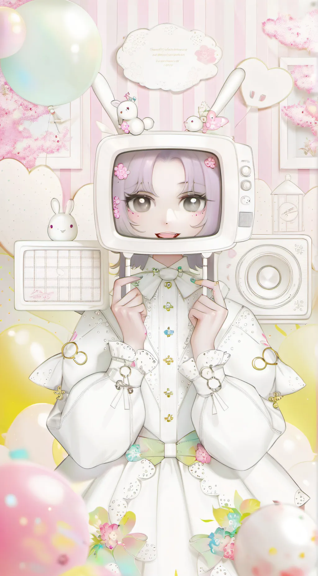 ai character: Sus tv women sus background