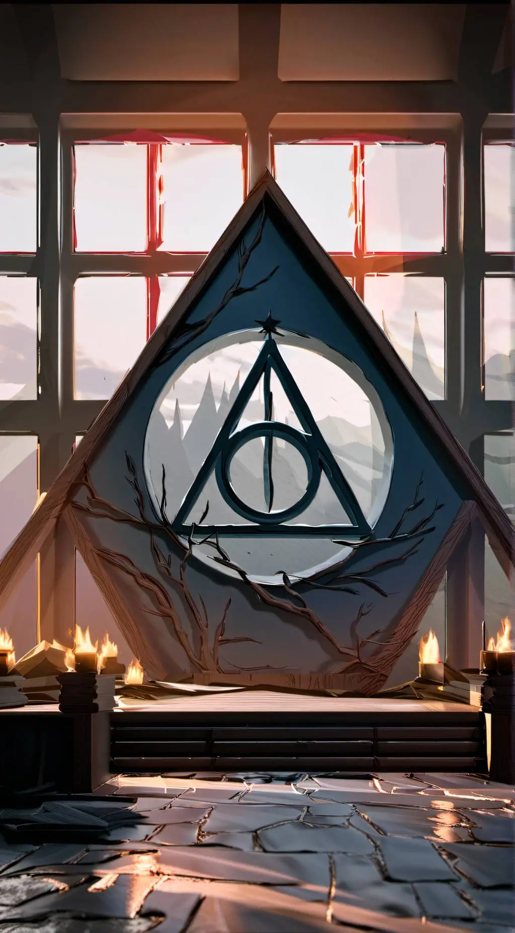 ai character: HP Deathly Hollows background
