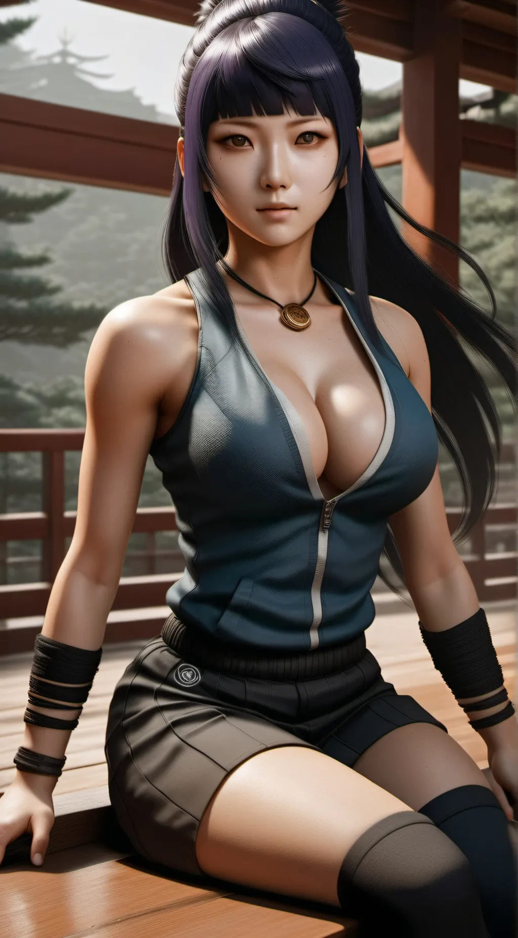 ai character: Hinata Hyuga background
