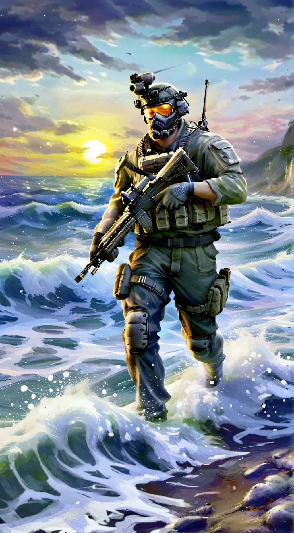 ai character: Ghost background