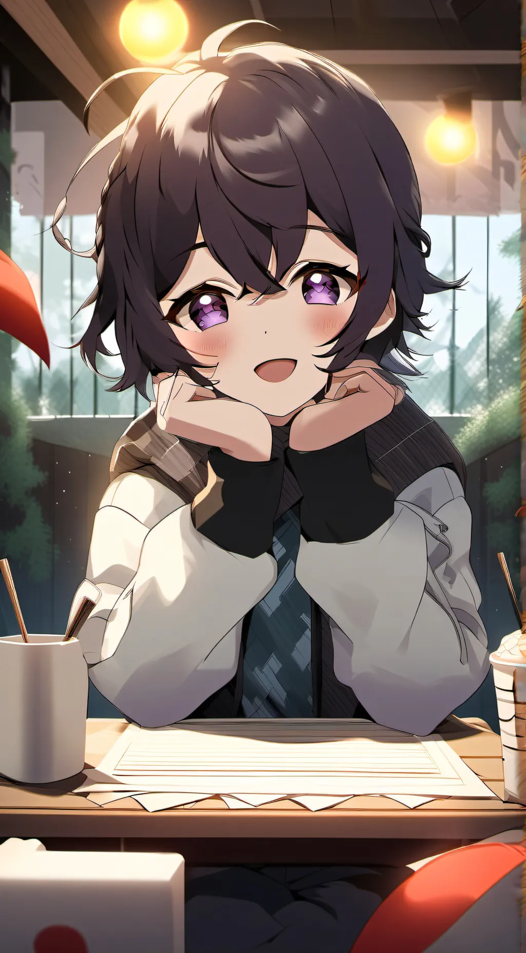 ai character: love background