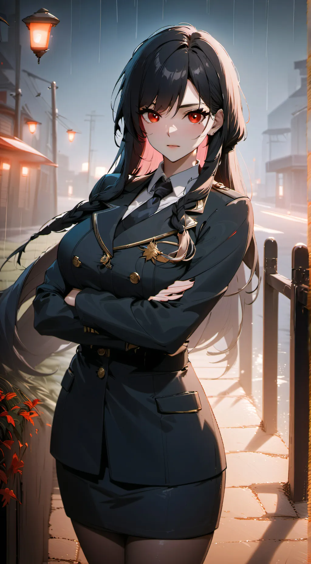 ai character: Scarlet background