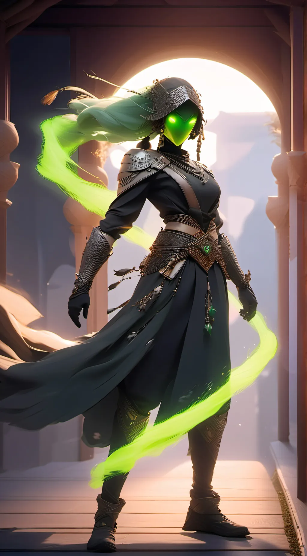 ai character: titan pencil woman background