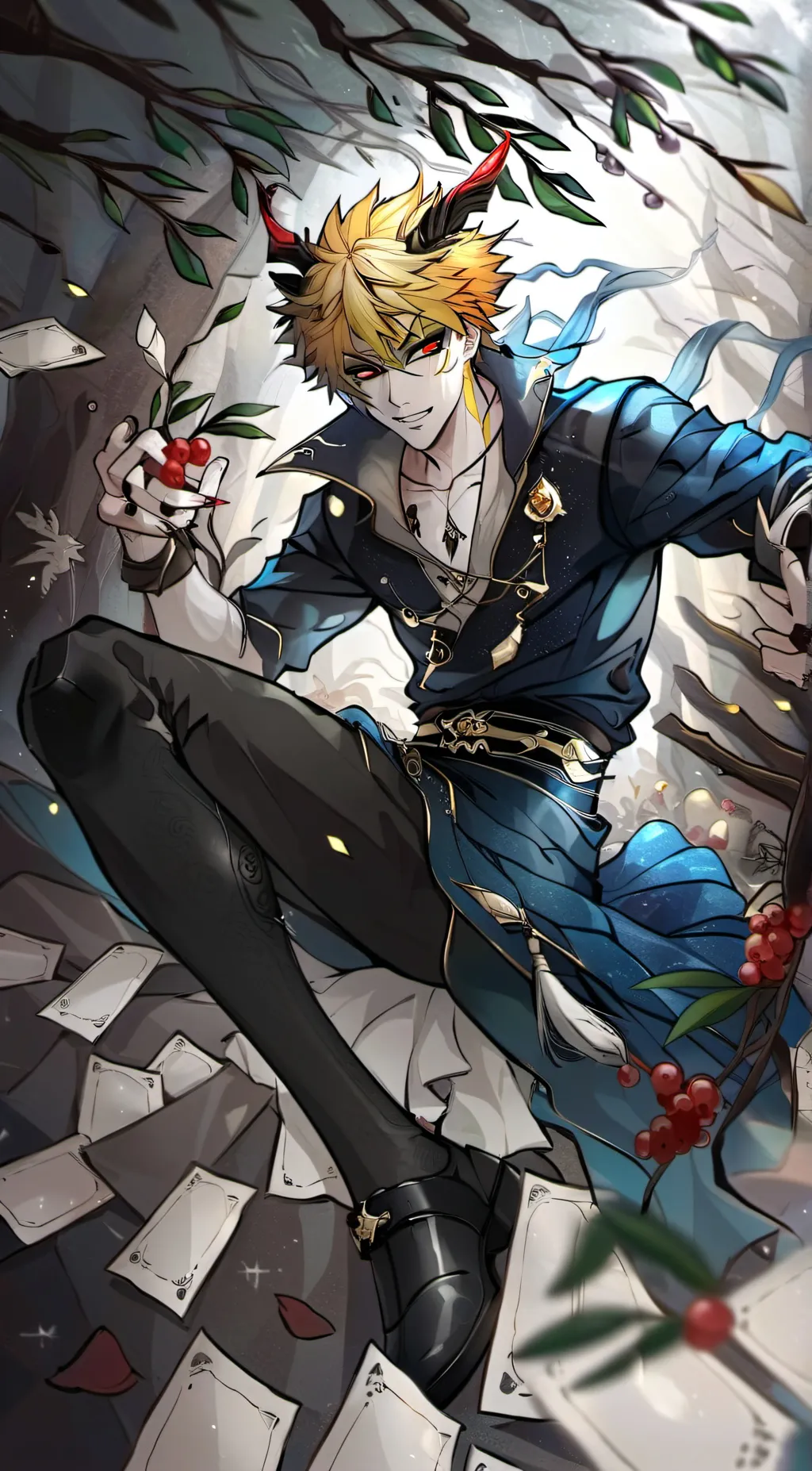 ai character: Zenitsu (Demon) background
