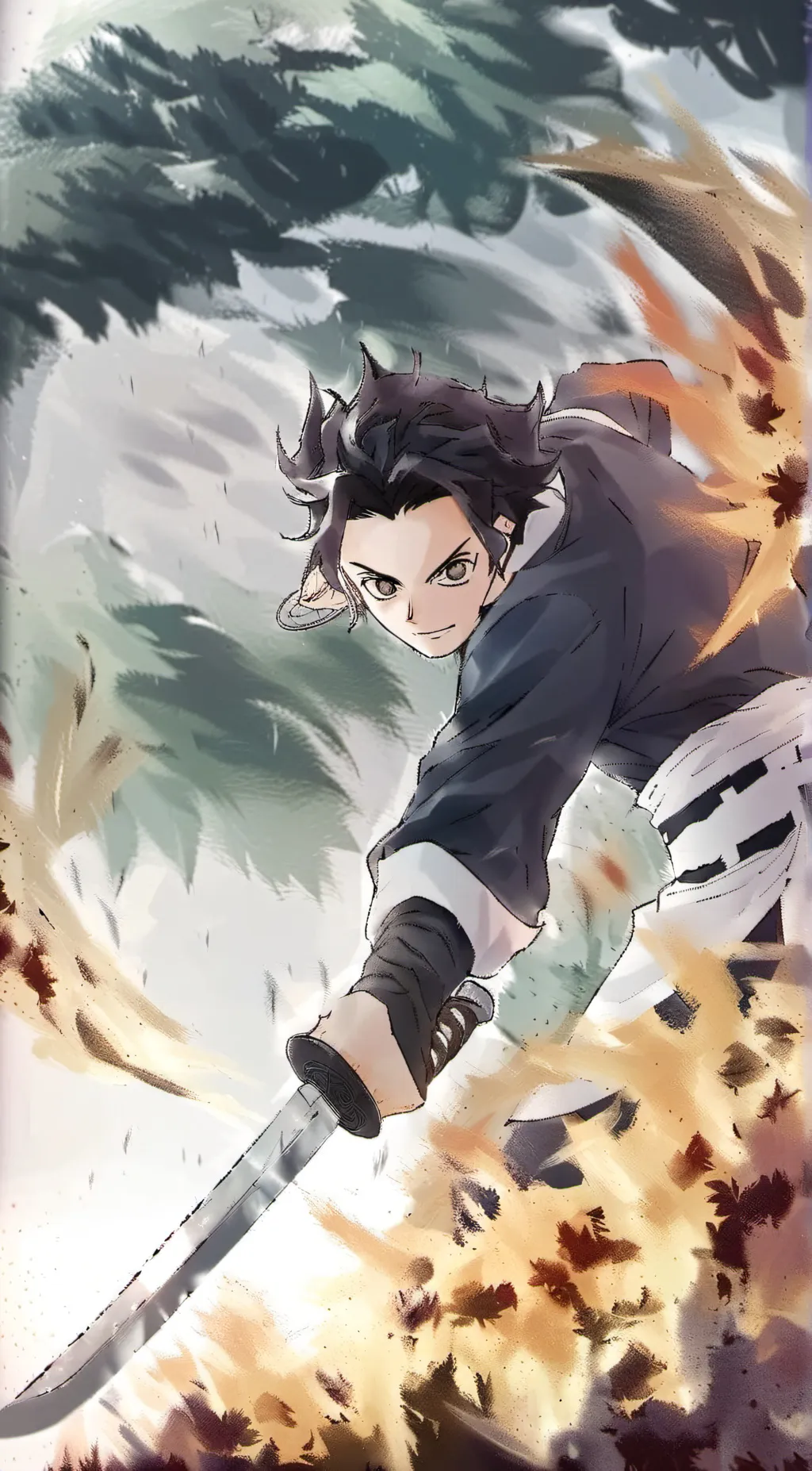 ai character: Demon Slayer  background