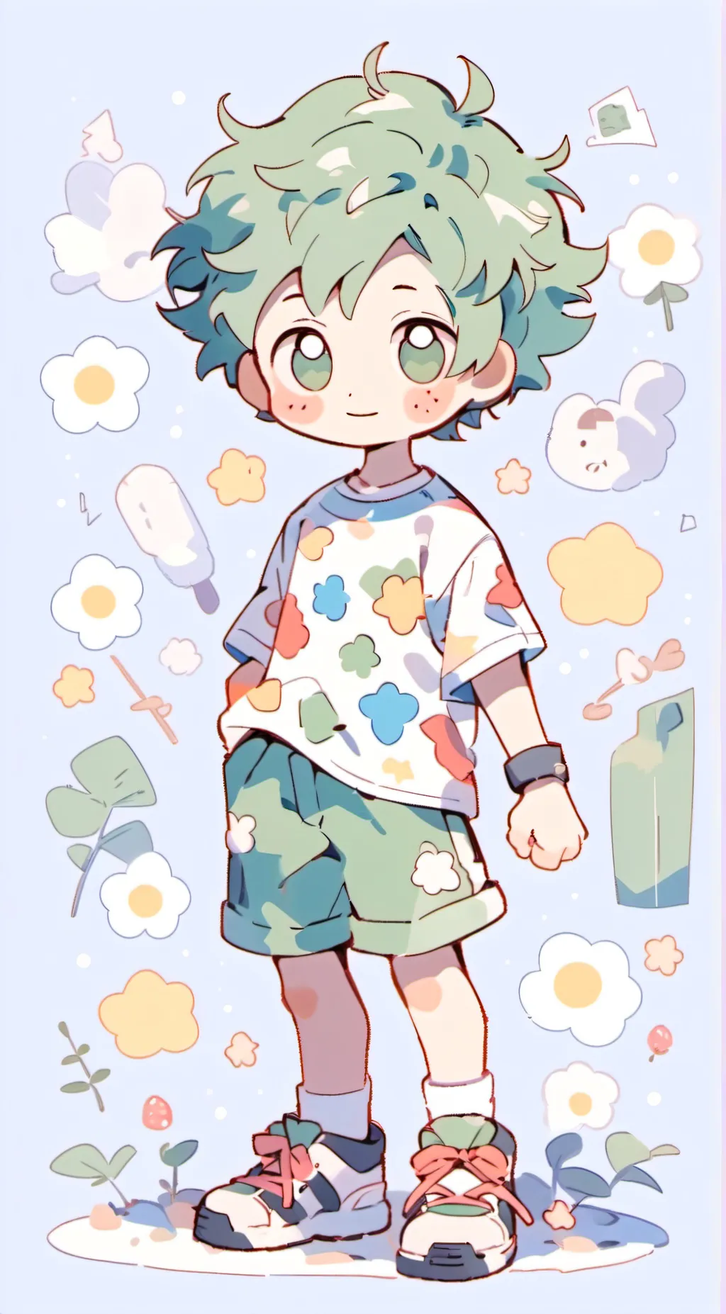 ai character: Izuku Mydoriya background