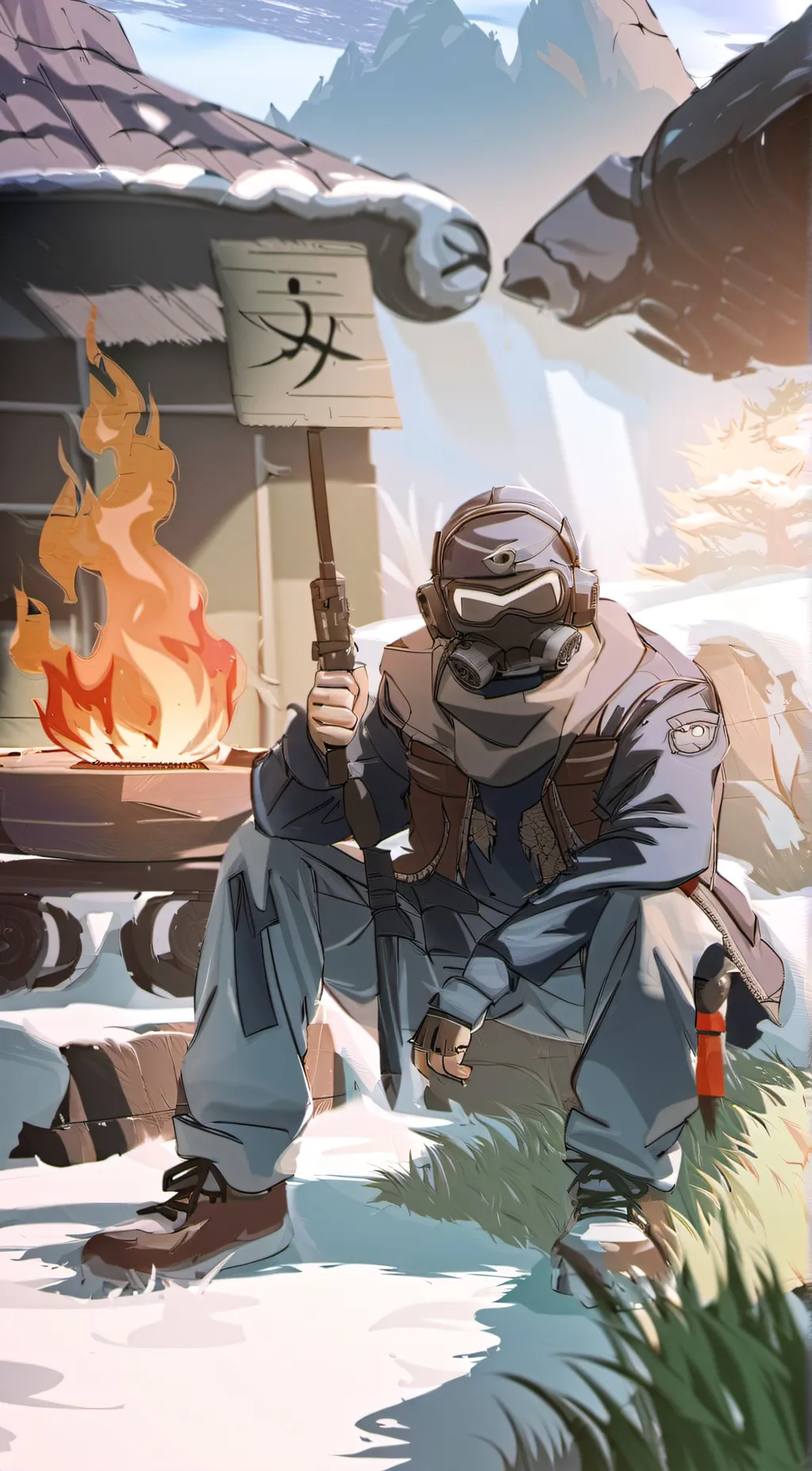 ai character: soldier  background