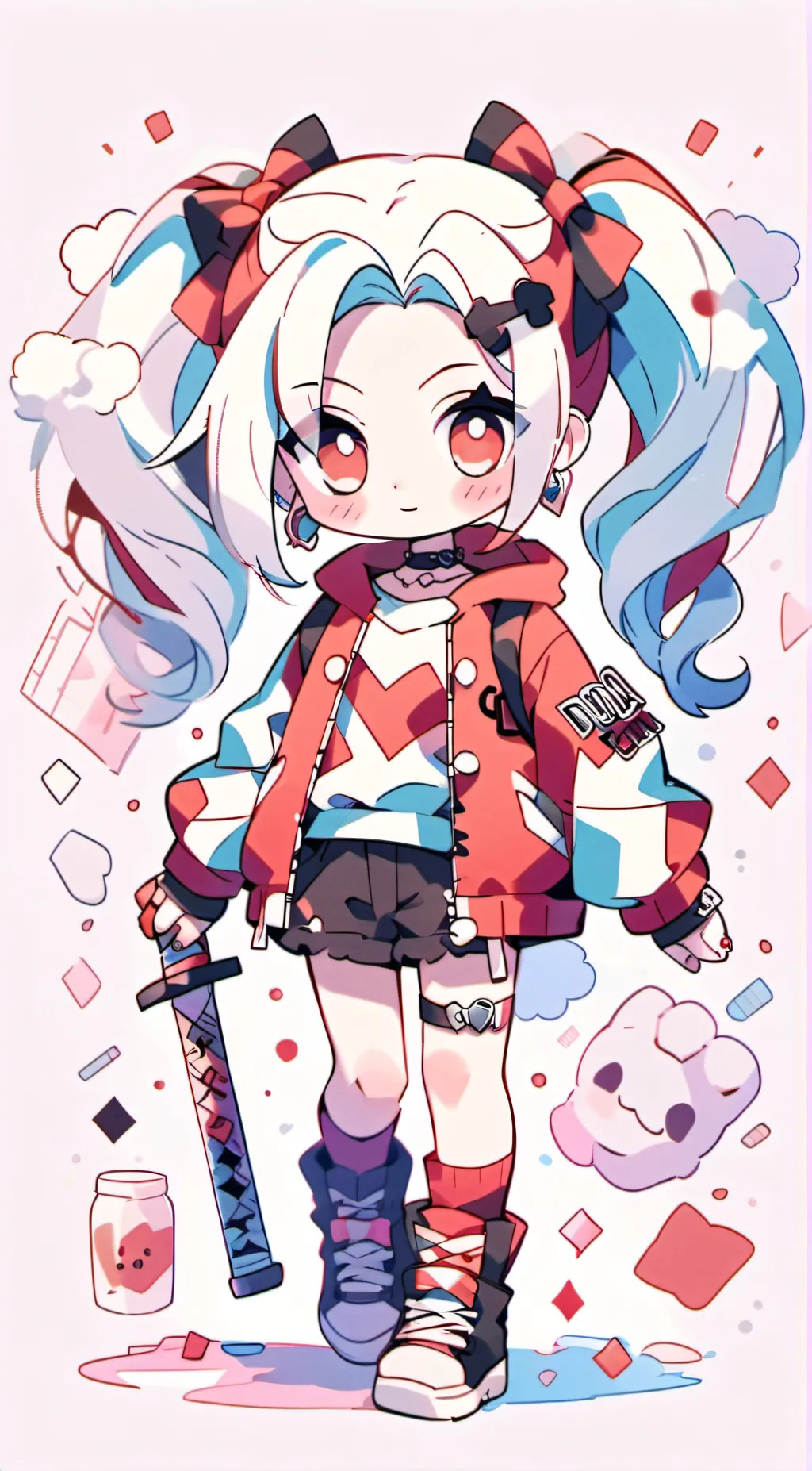 ai character: harley Quinn  background