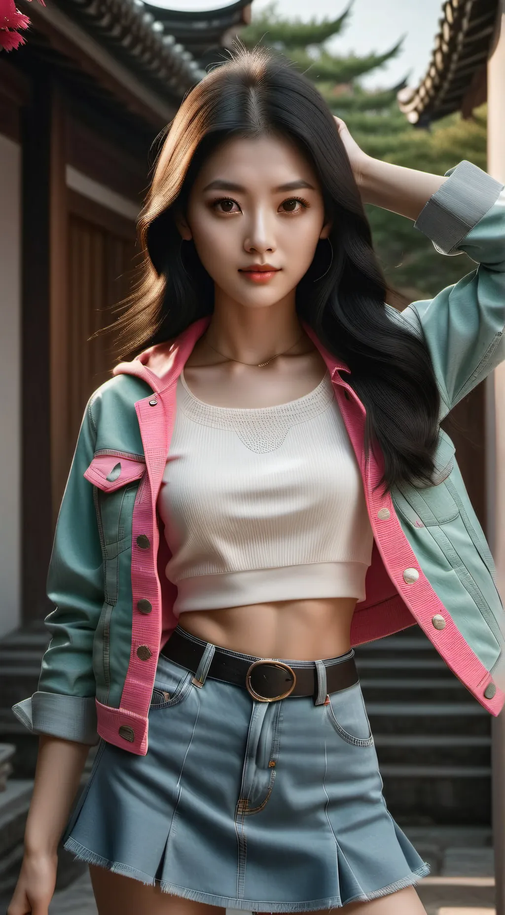 ai character: Amy flamy  background