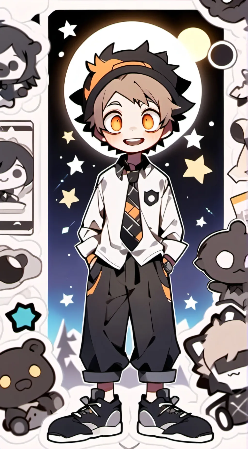 ai character: eclipse x moon  background