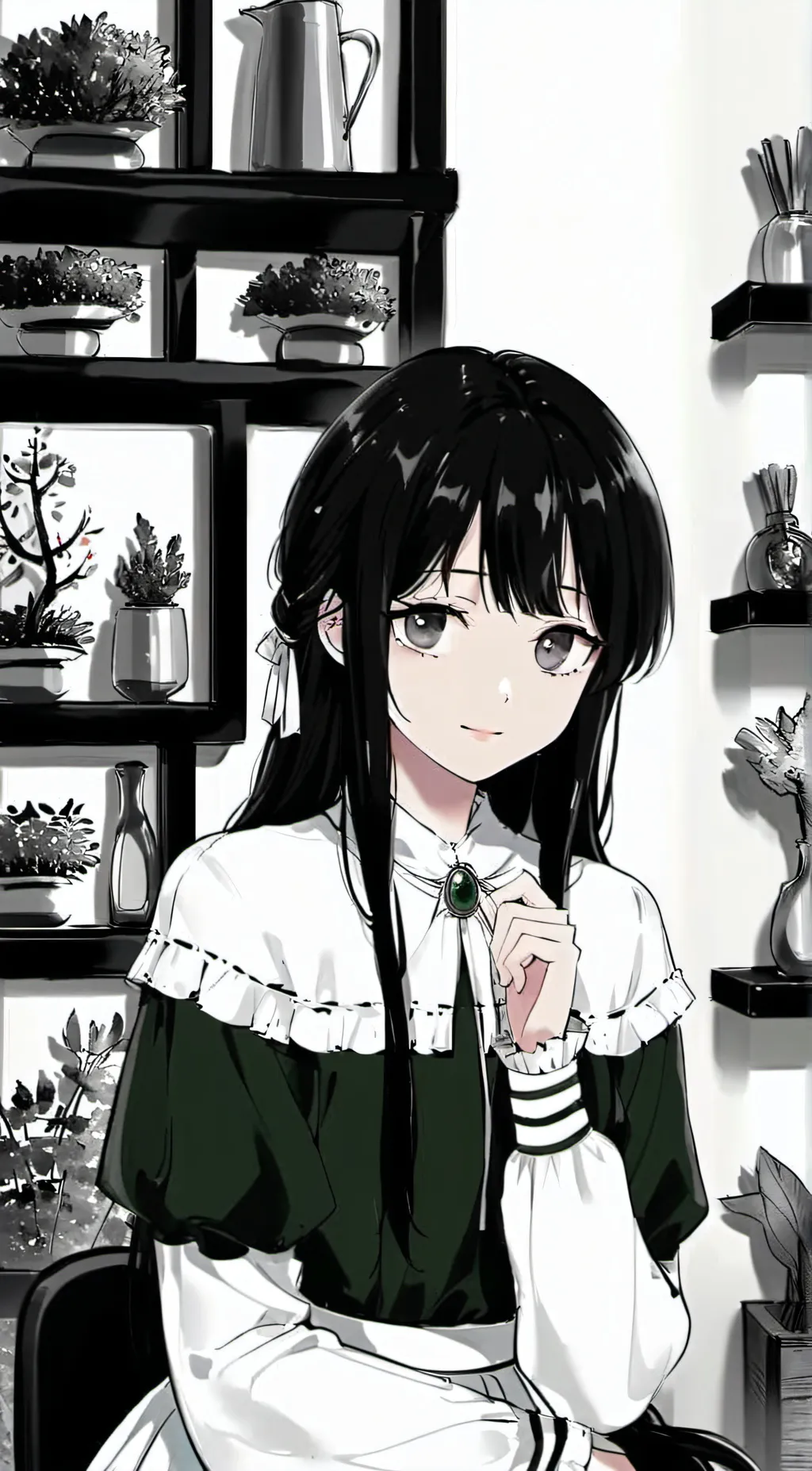 ai character: hanami  background
