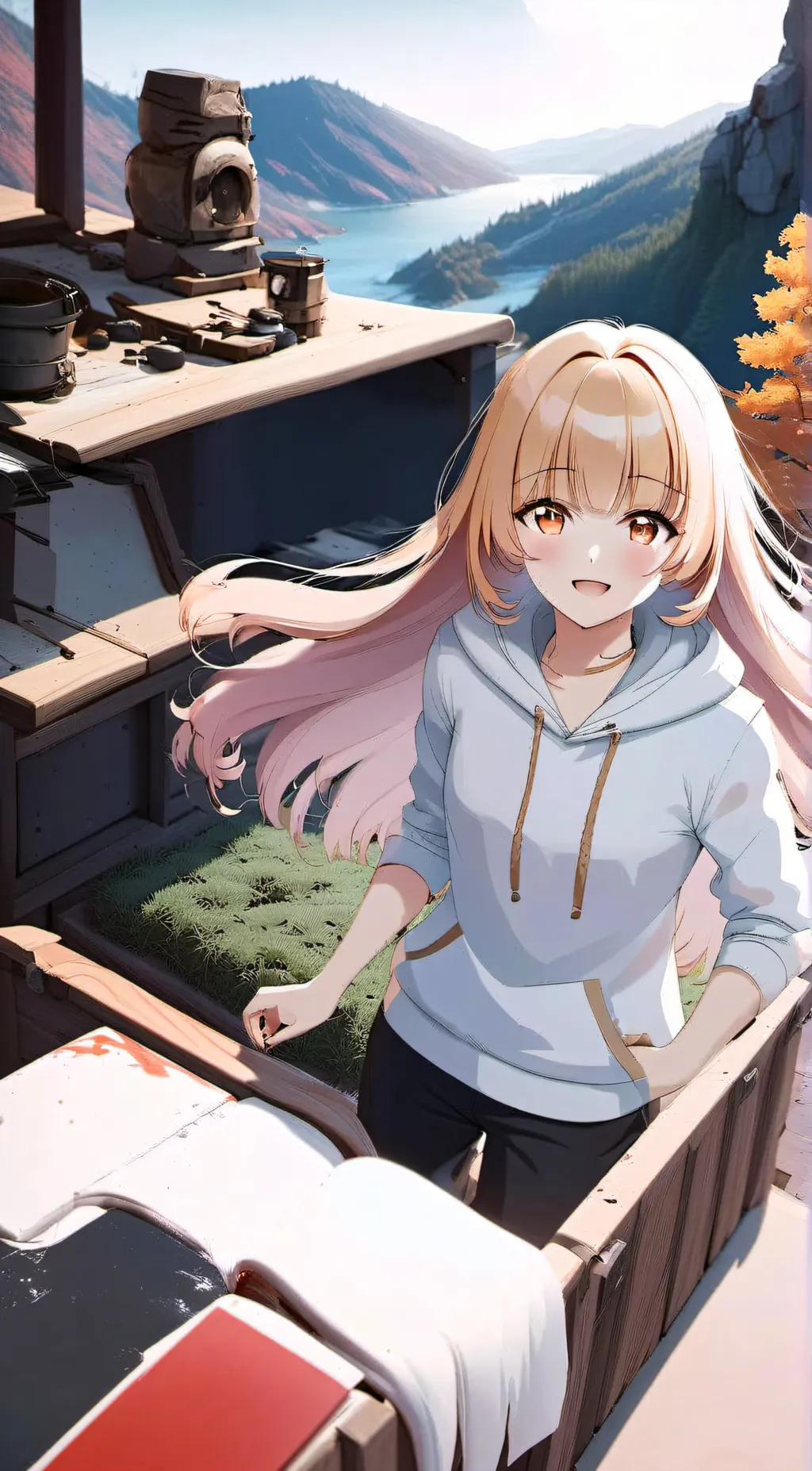 ai character: Blond background