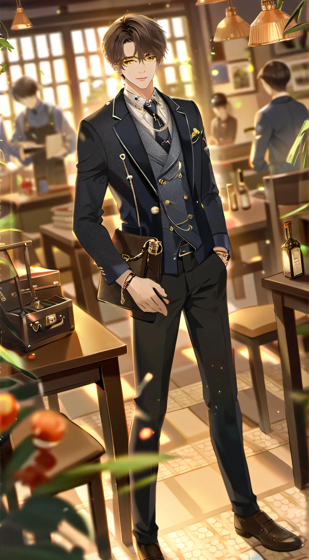 ai character: scoole boy background