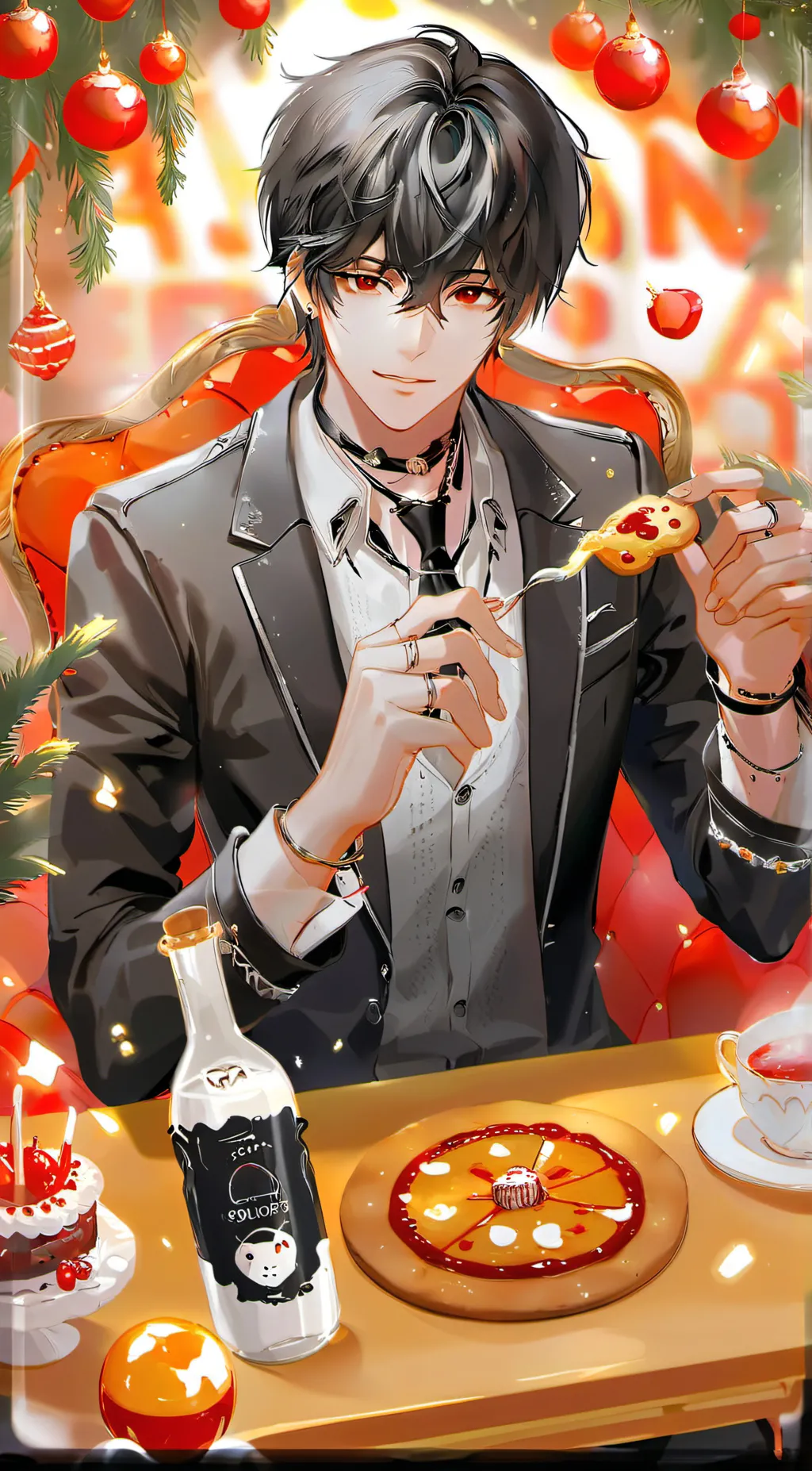 ai character: JUSTIN💗 background