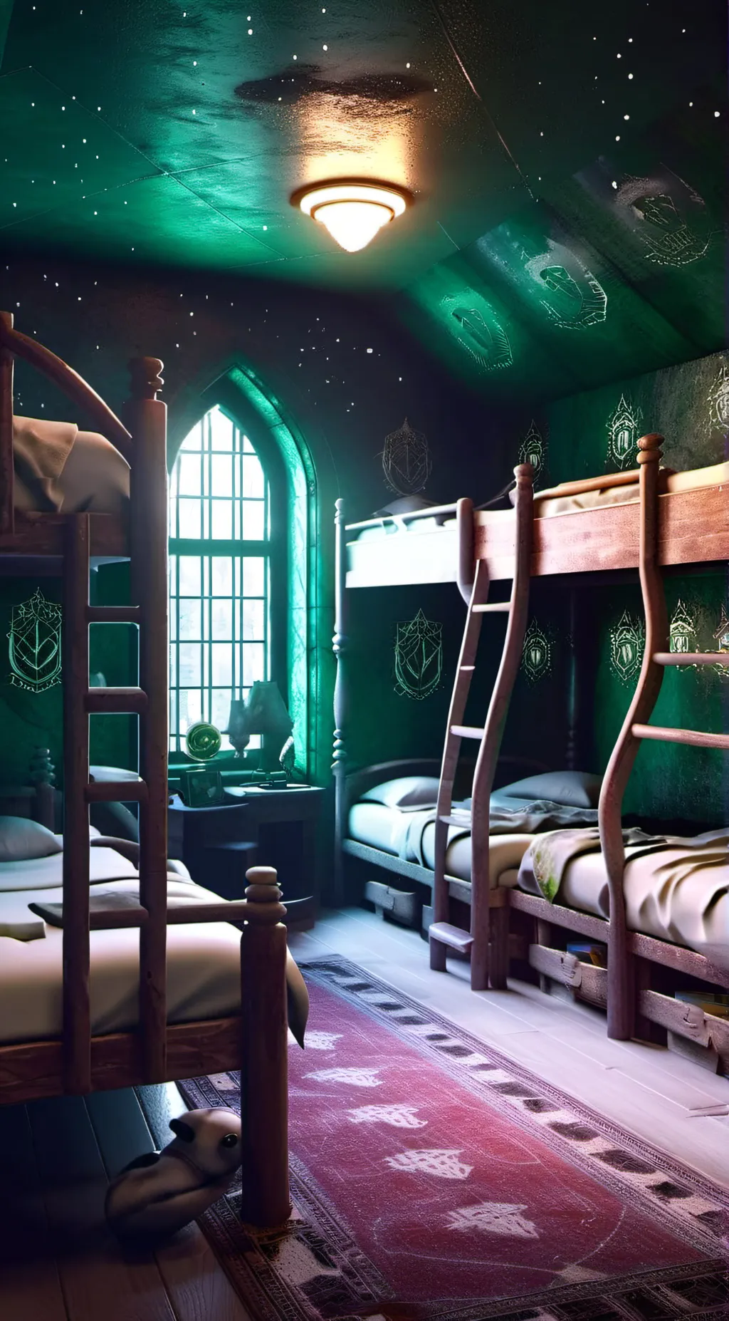 ai character: Slytherin Dorm background