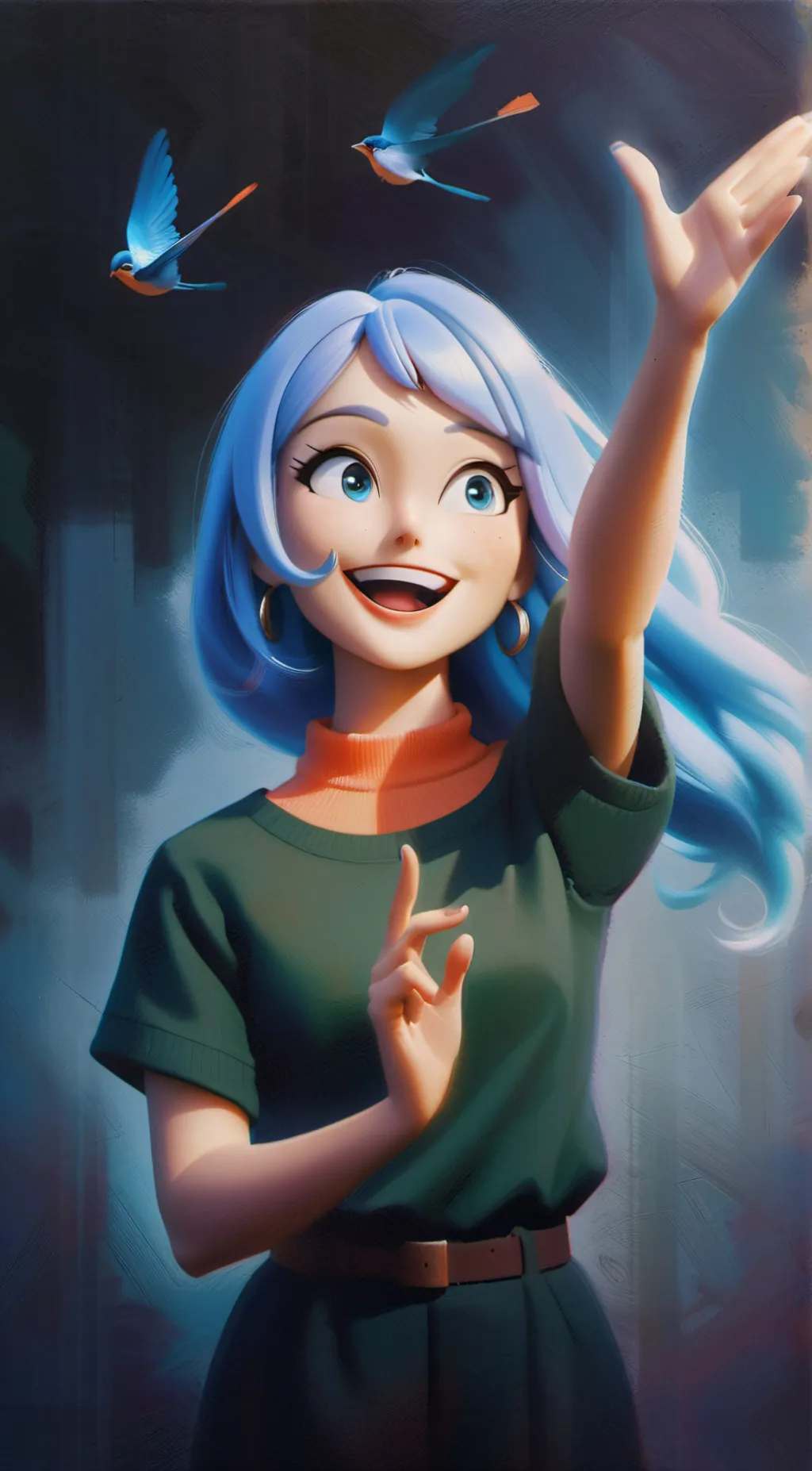 ai character: Nejire  background