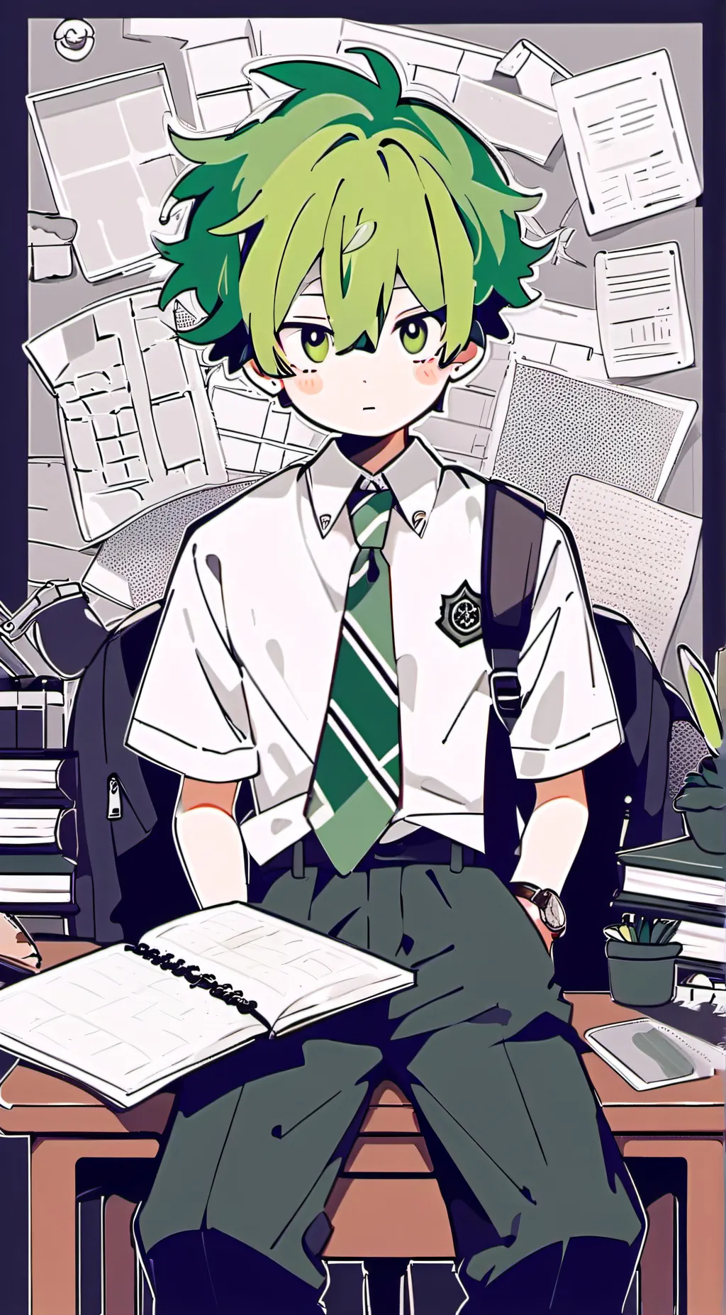 ai character: My hero academia  background