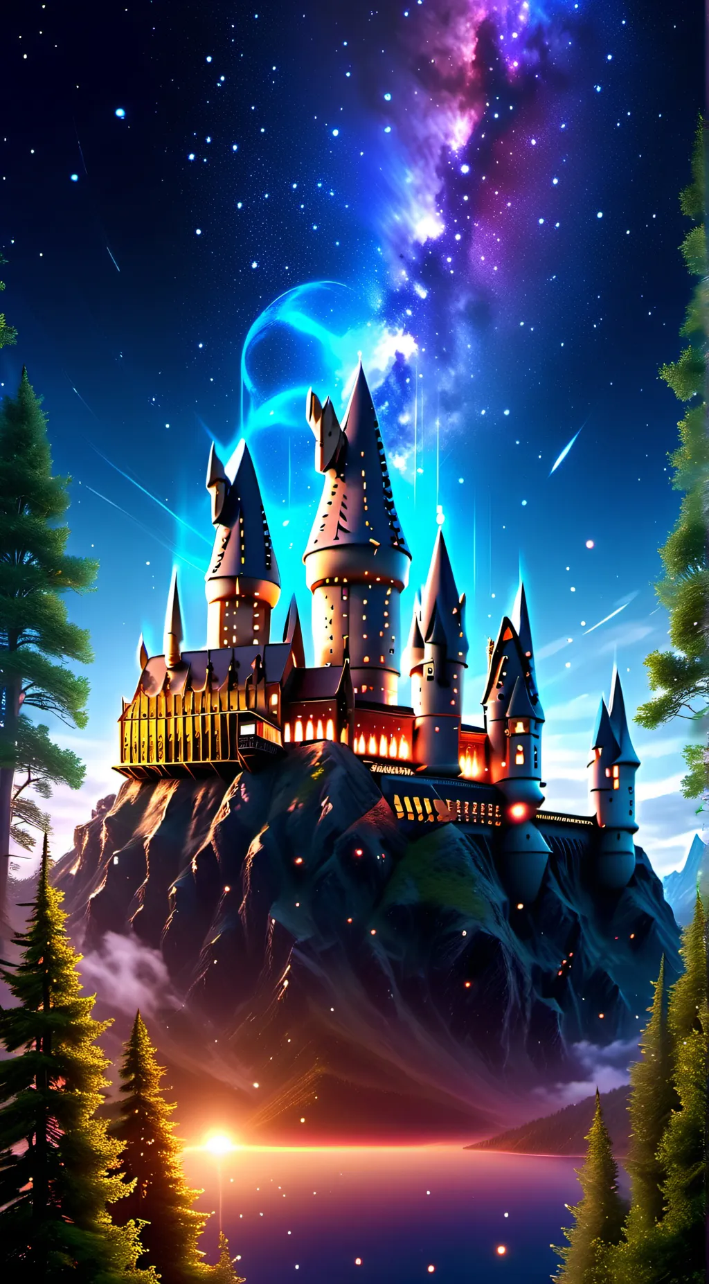 ai character: Hogwarts  background