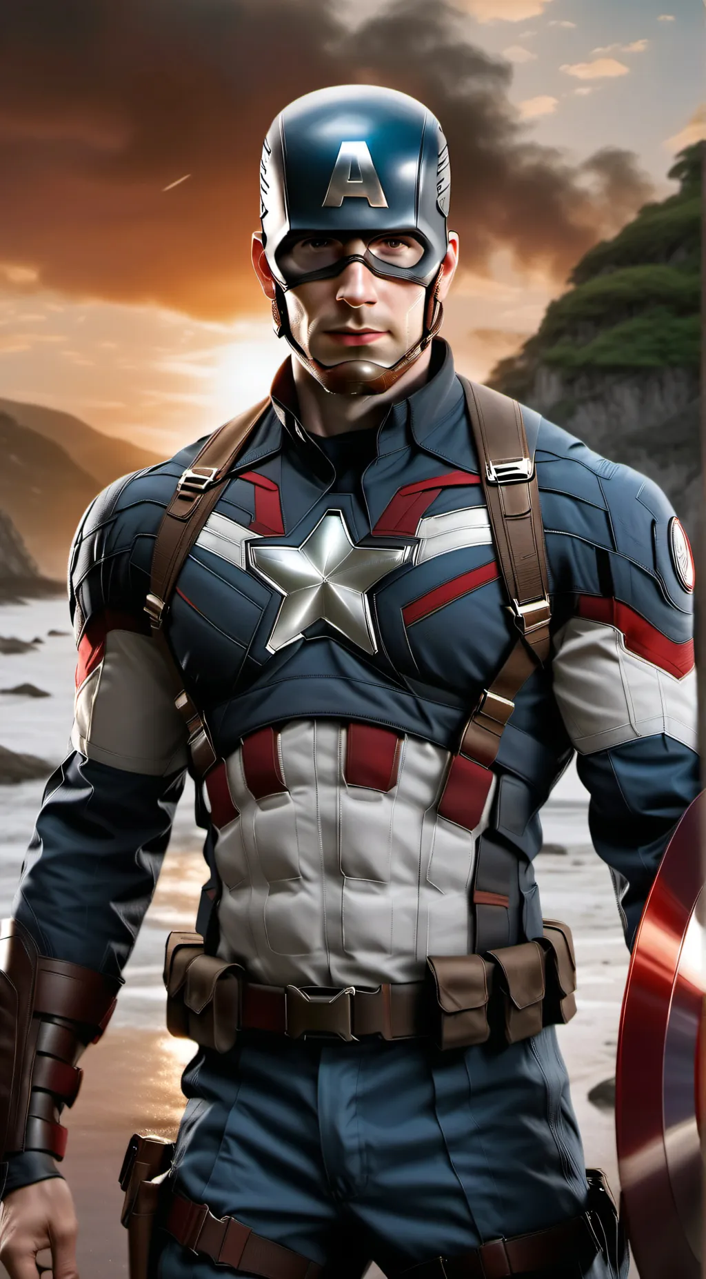 ai character: Captain America background