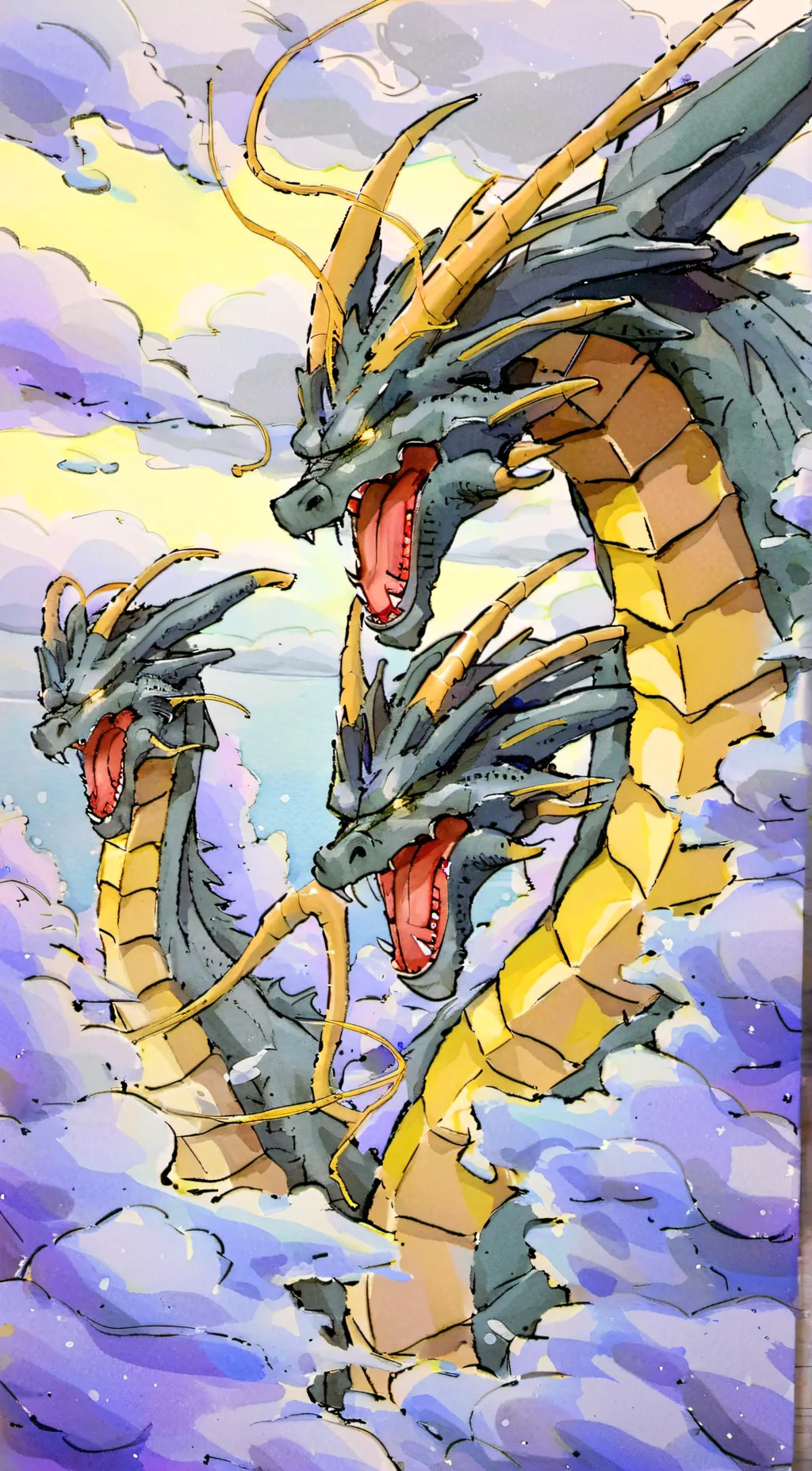 ai character: king ghidorah  background