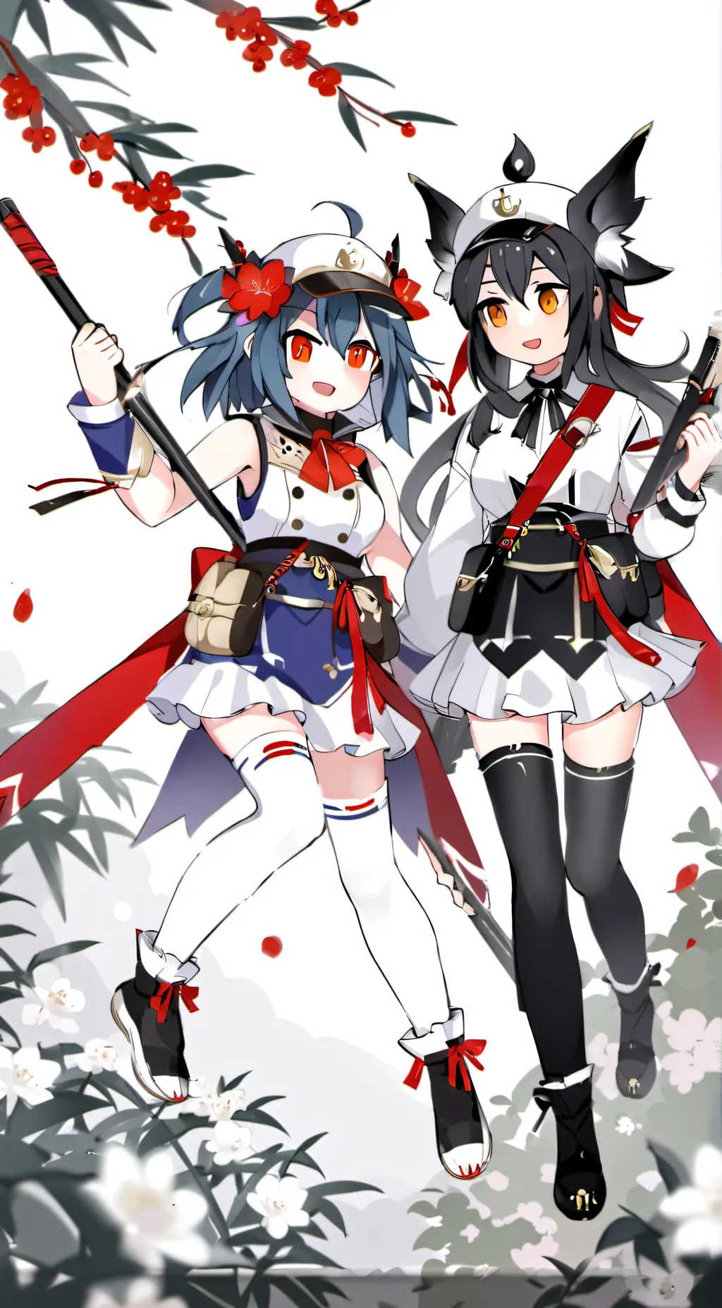 ai character: Two heroes  background