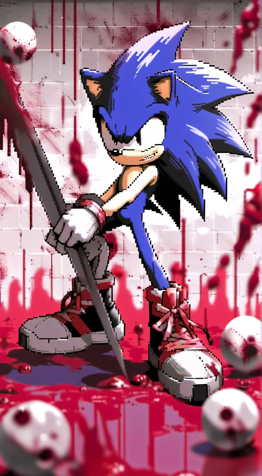 ai character: Sonic.exe  background