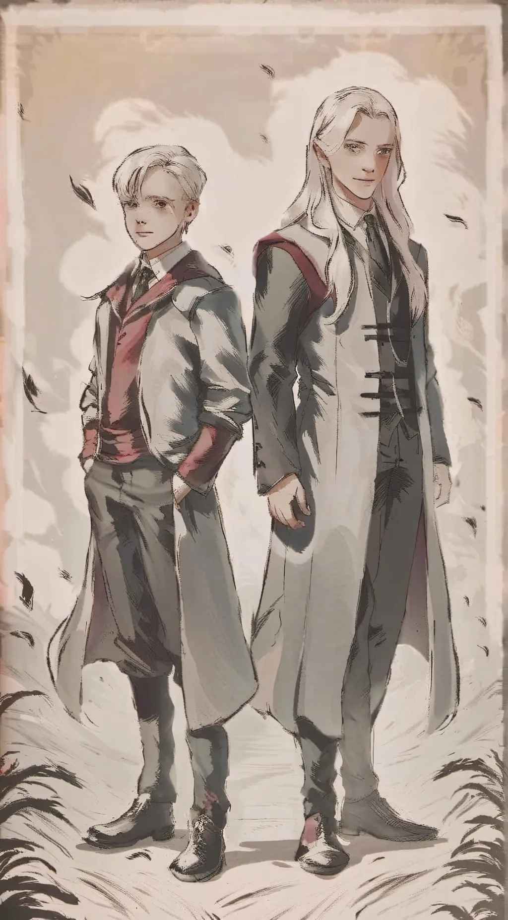 ai character: Lucius x Draco 🩵 background
