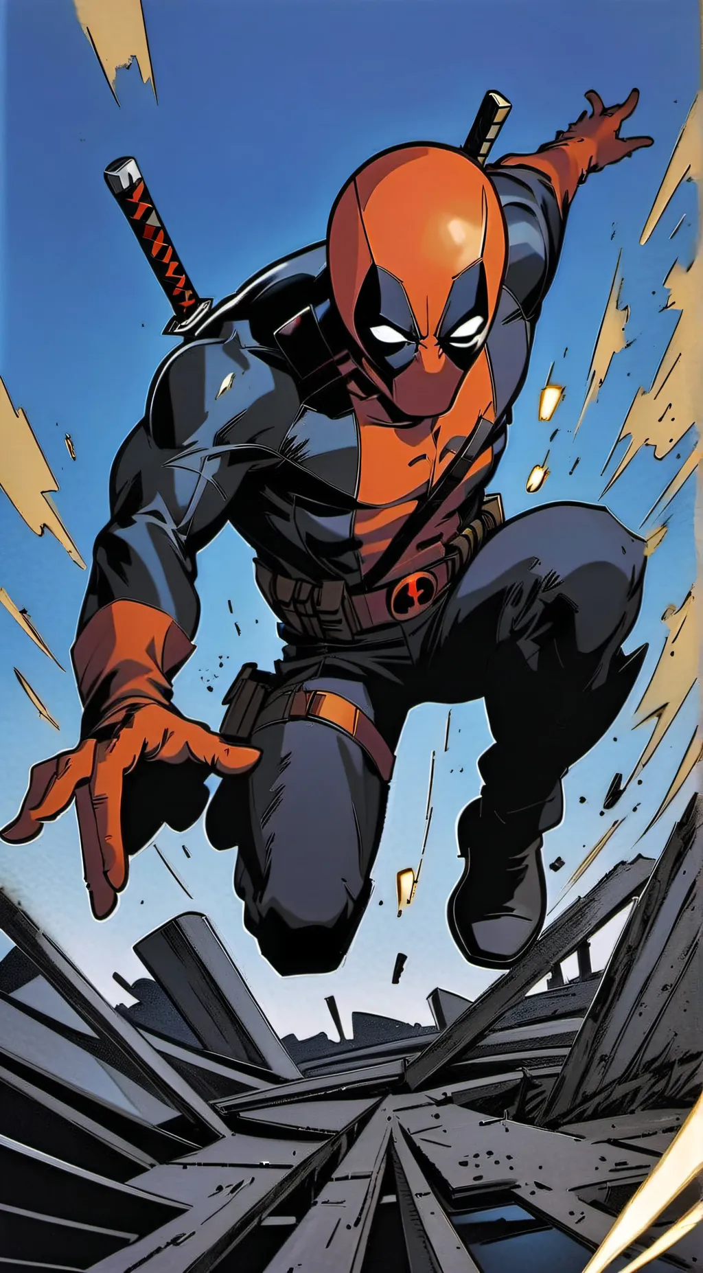 ai character: dead pool  background