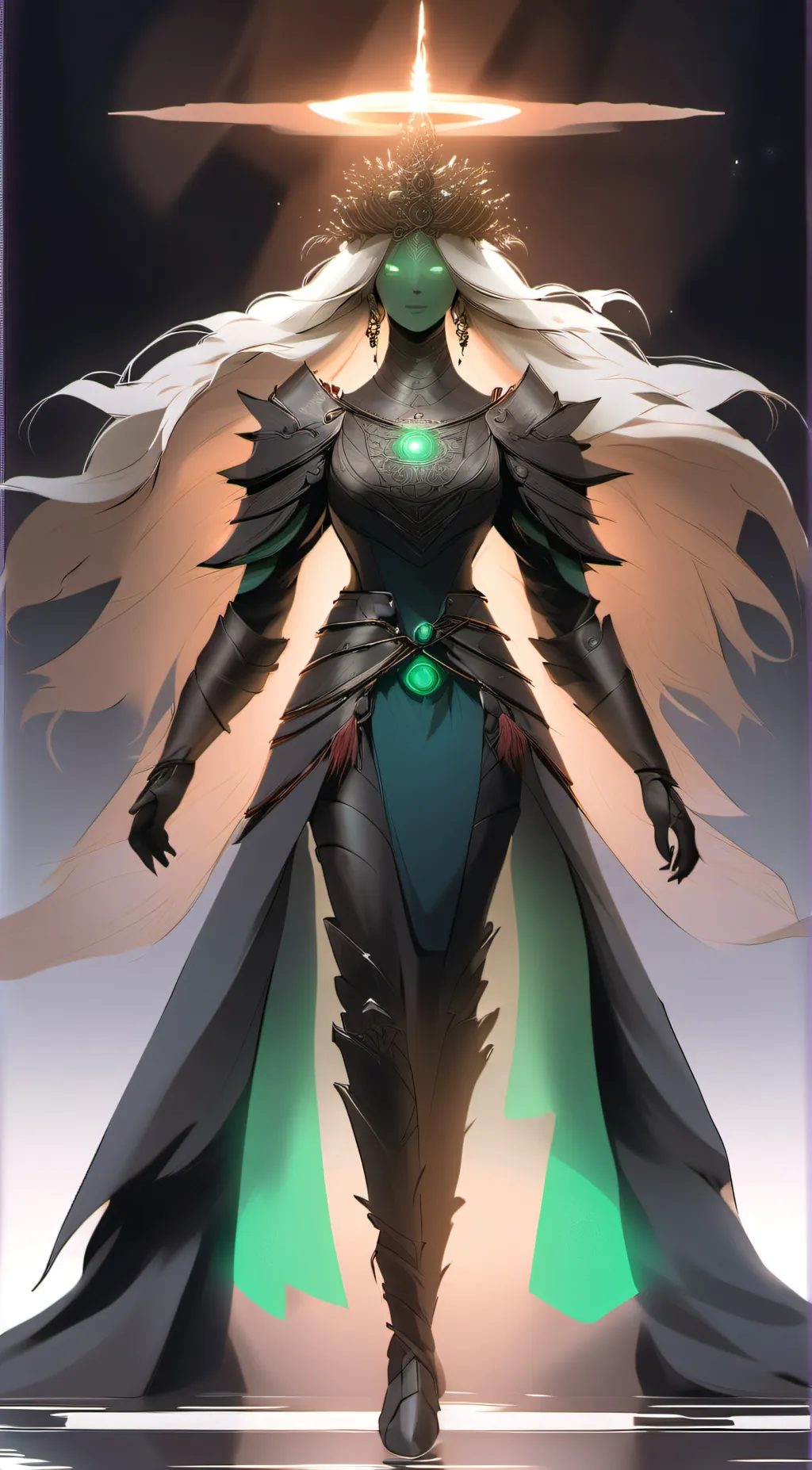 ai character: titan pencil woman background