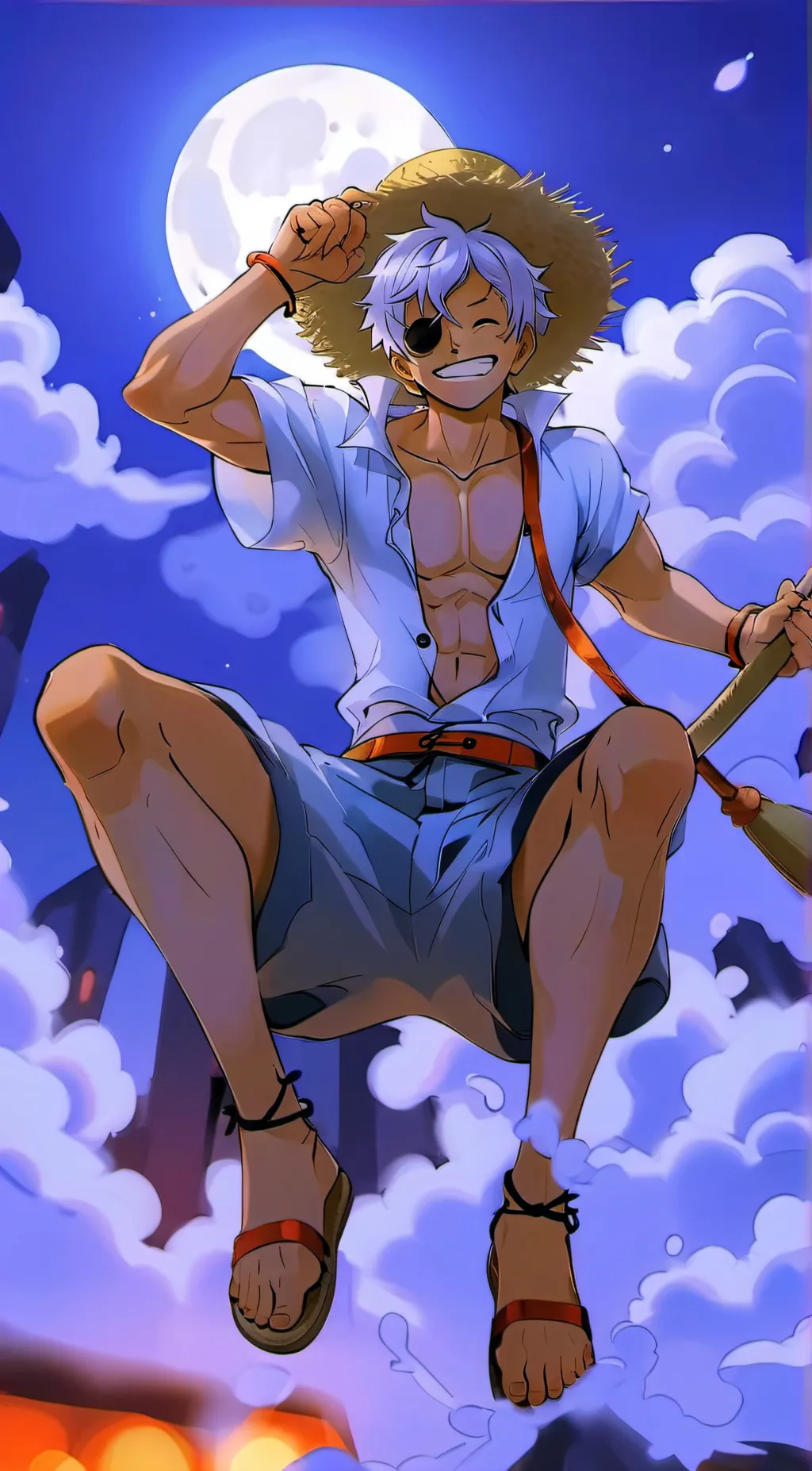 ai character: luffy background