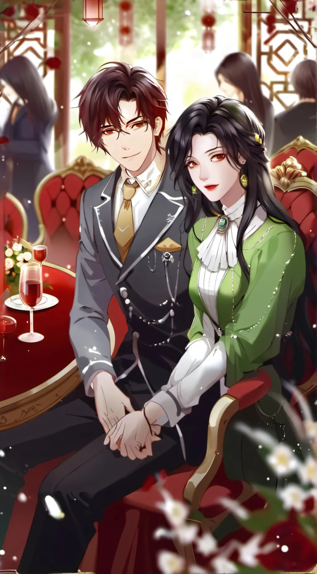 ai character: Amber background