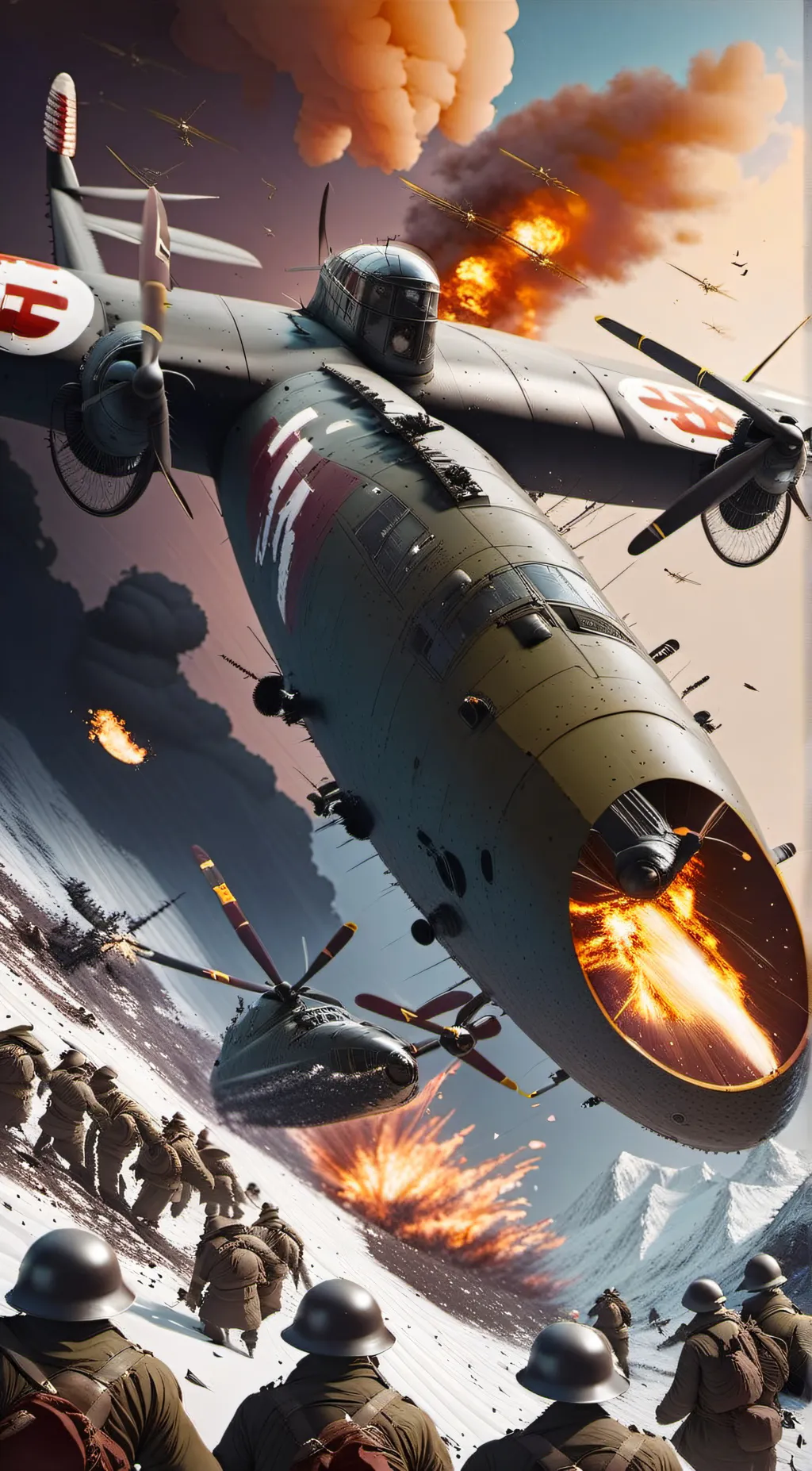ai character: World war 2 background