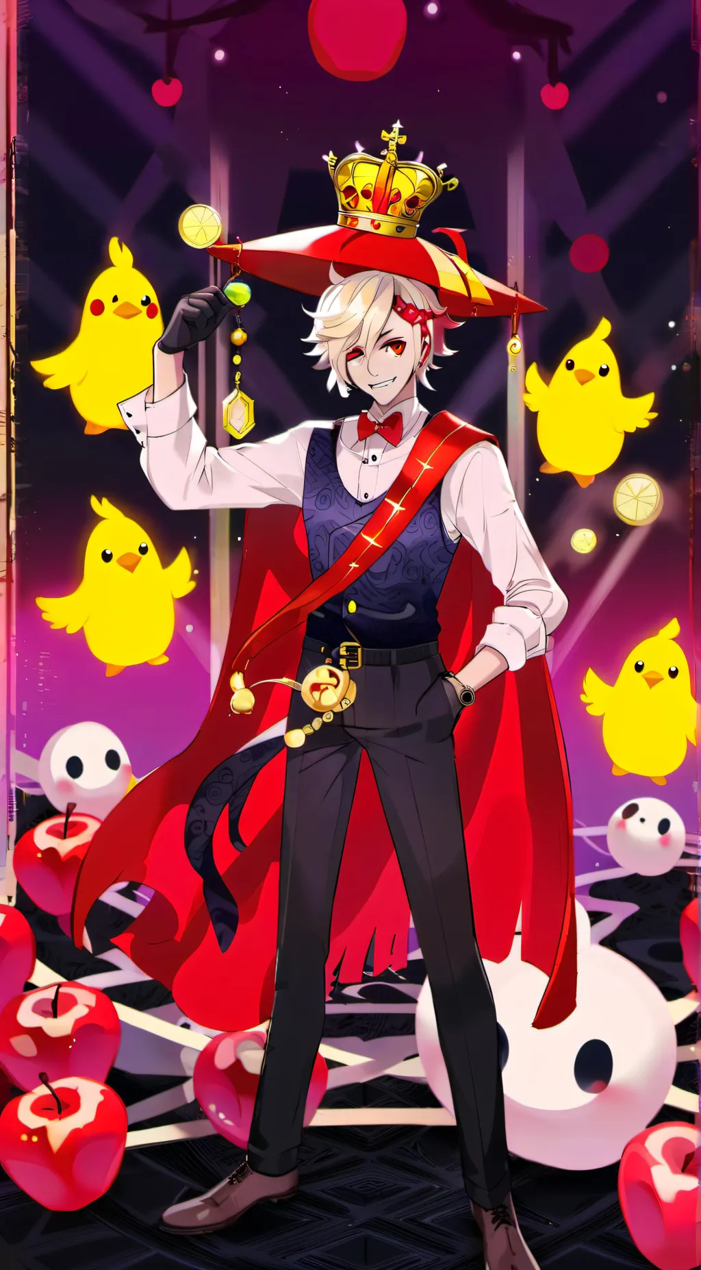 ai character: Lucifer(hazbin) background