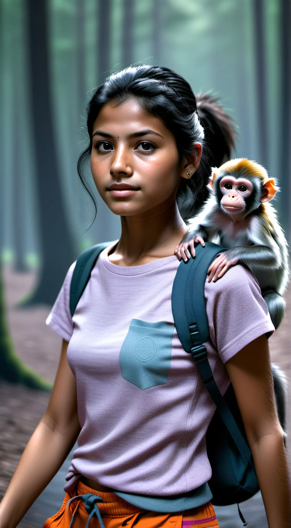ai character: Dora the Explorer background