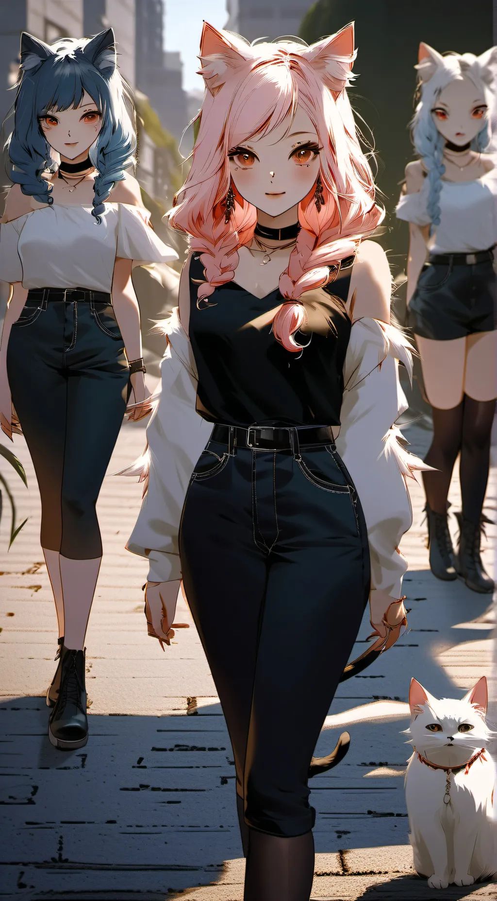 ai character: Cat world background