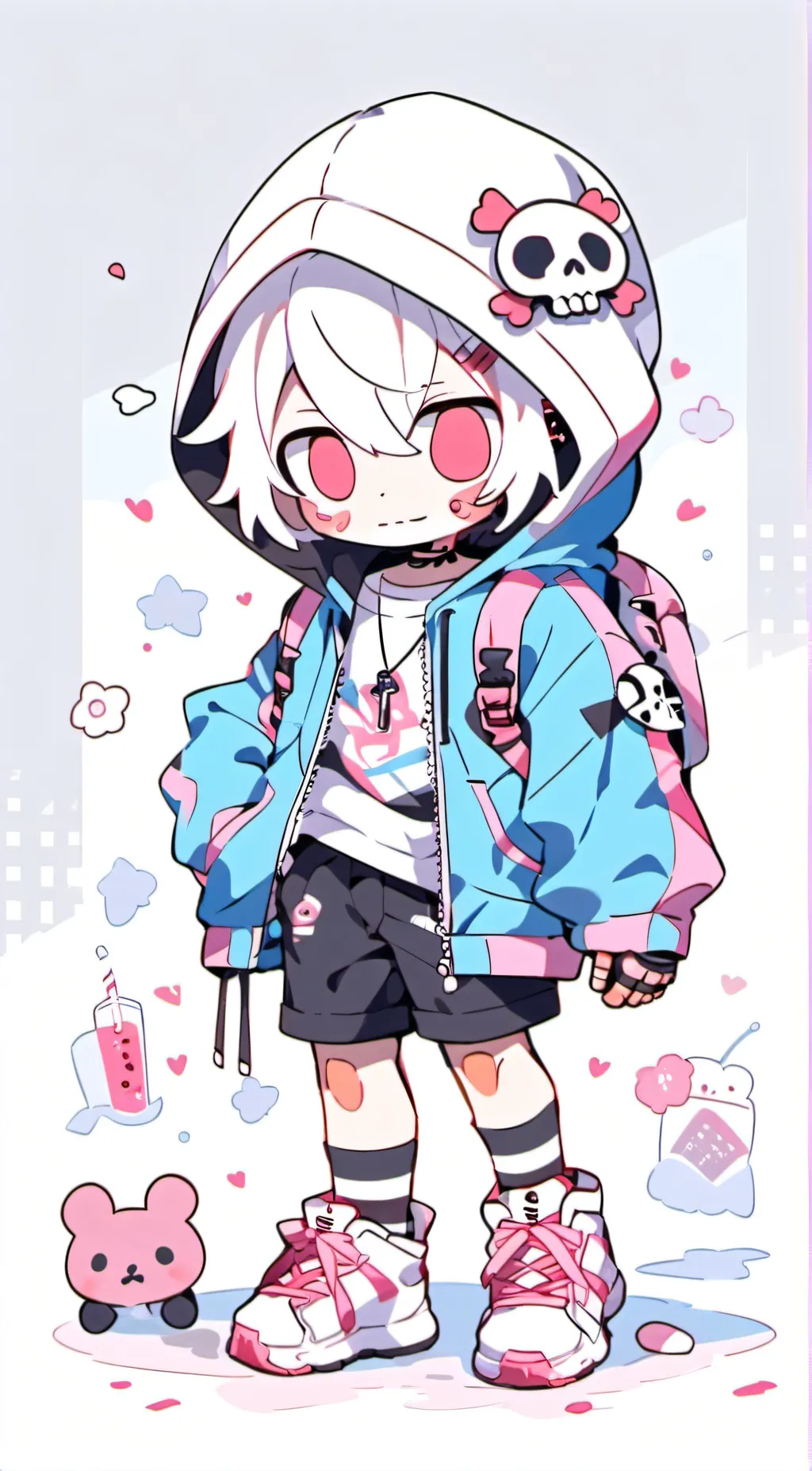 ai character: sans the skeleton background