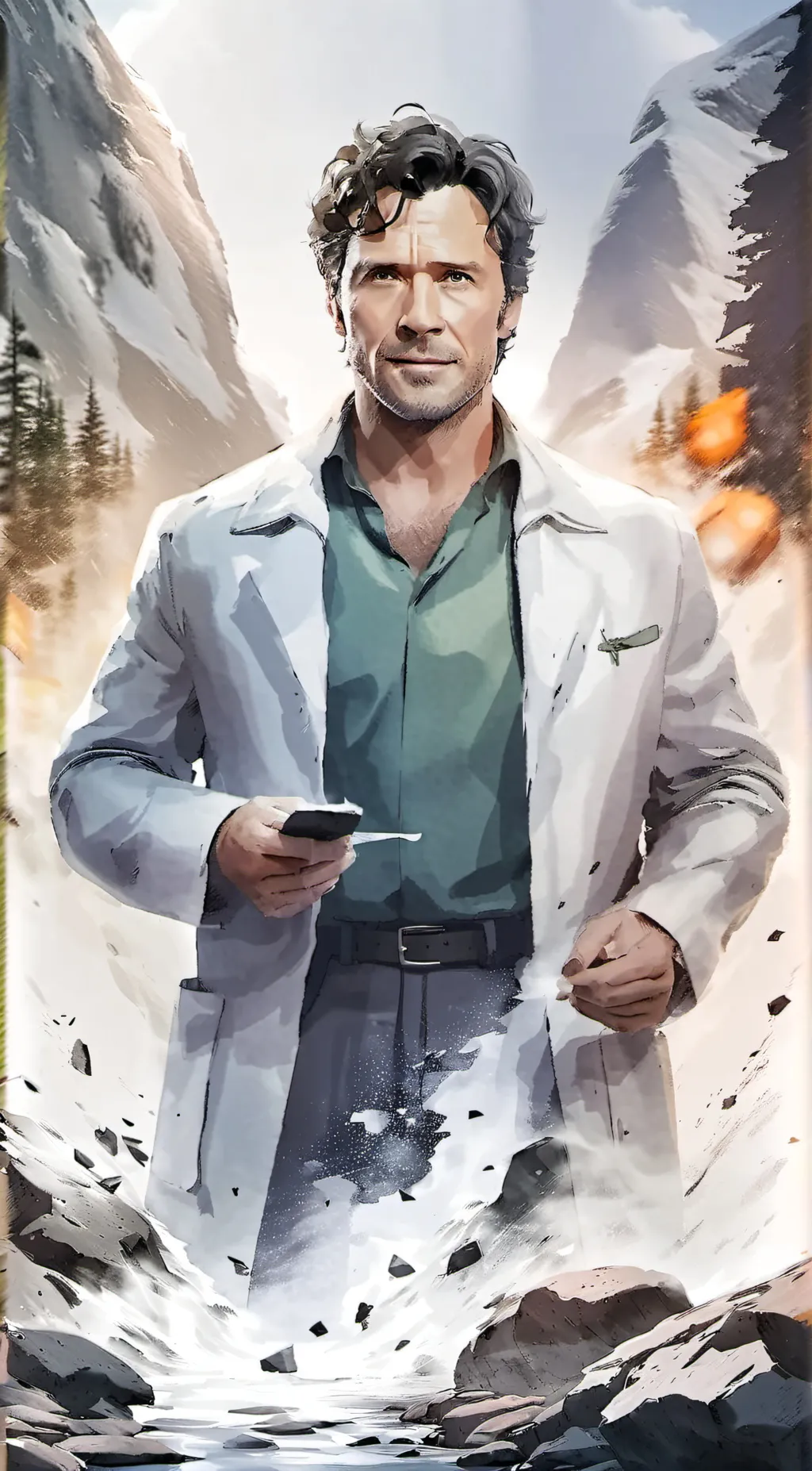 ai character: Bruce banner  background