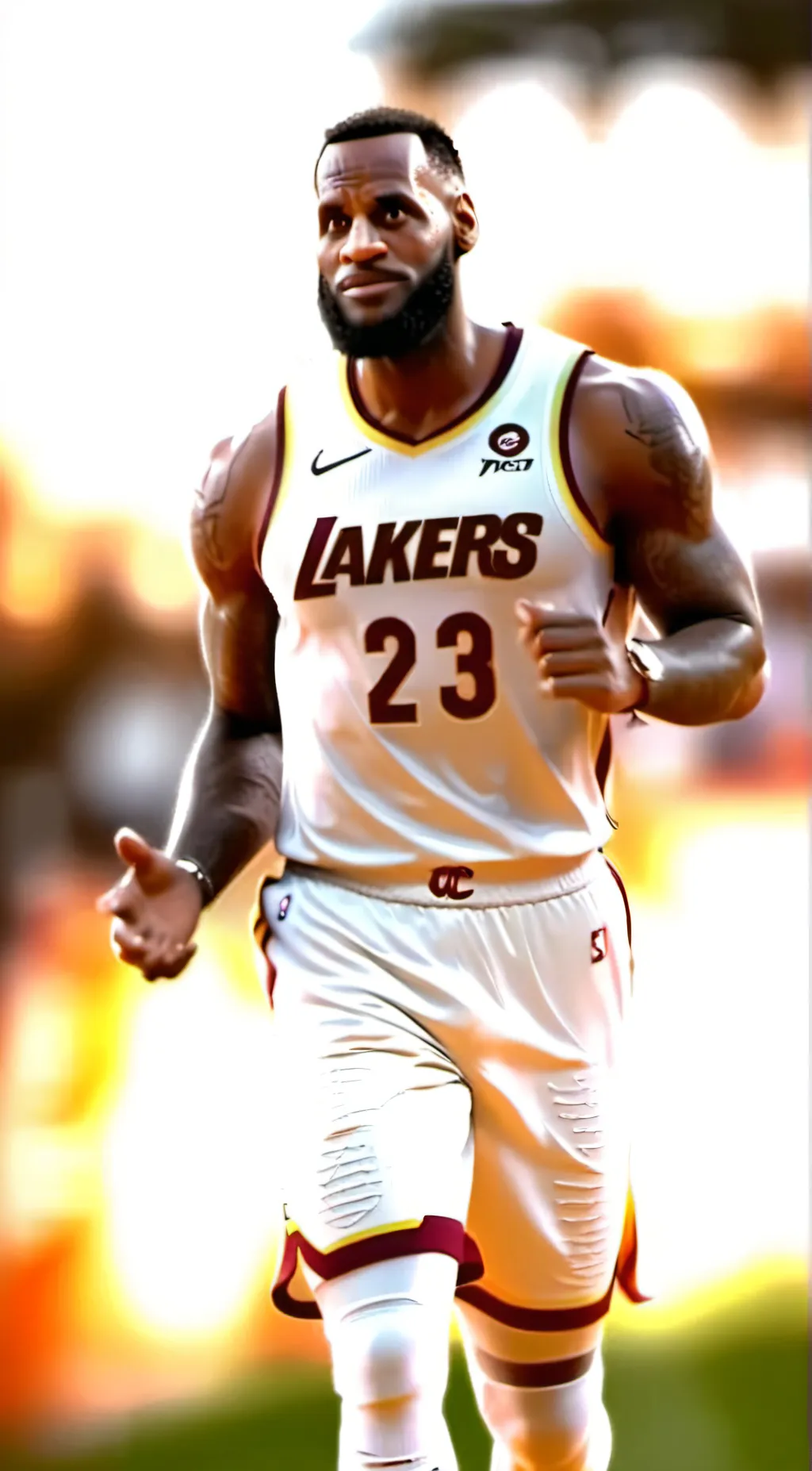 ai character: LeBron James meme background