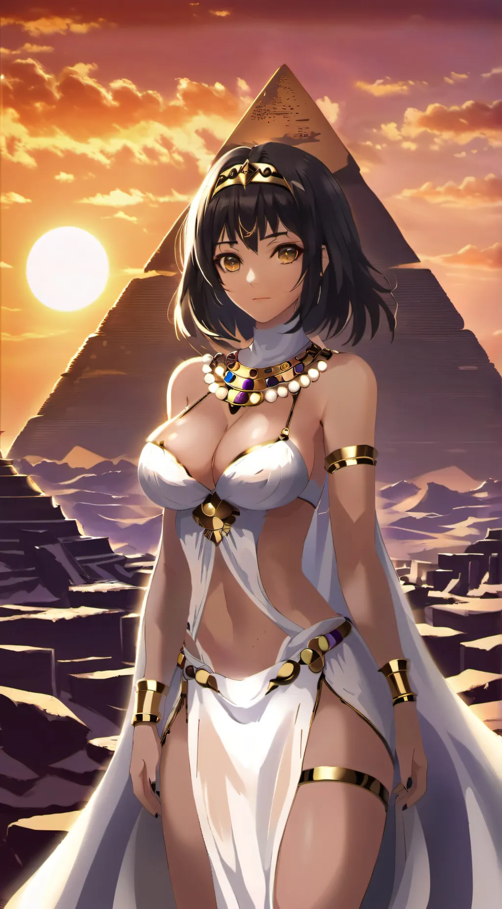 ai character: giantess Cloepatra background