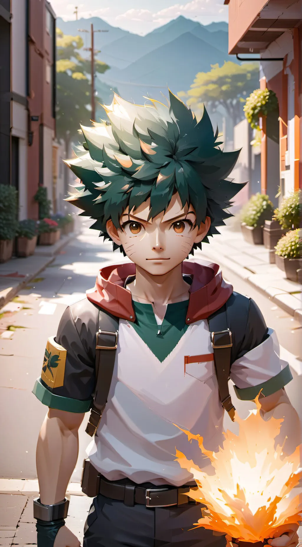 ai character: MHA Dekubowl background