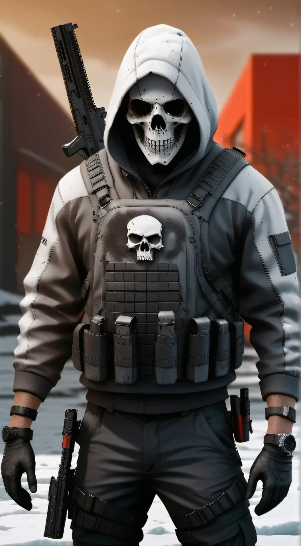 ai character: Ghost  background