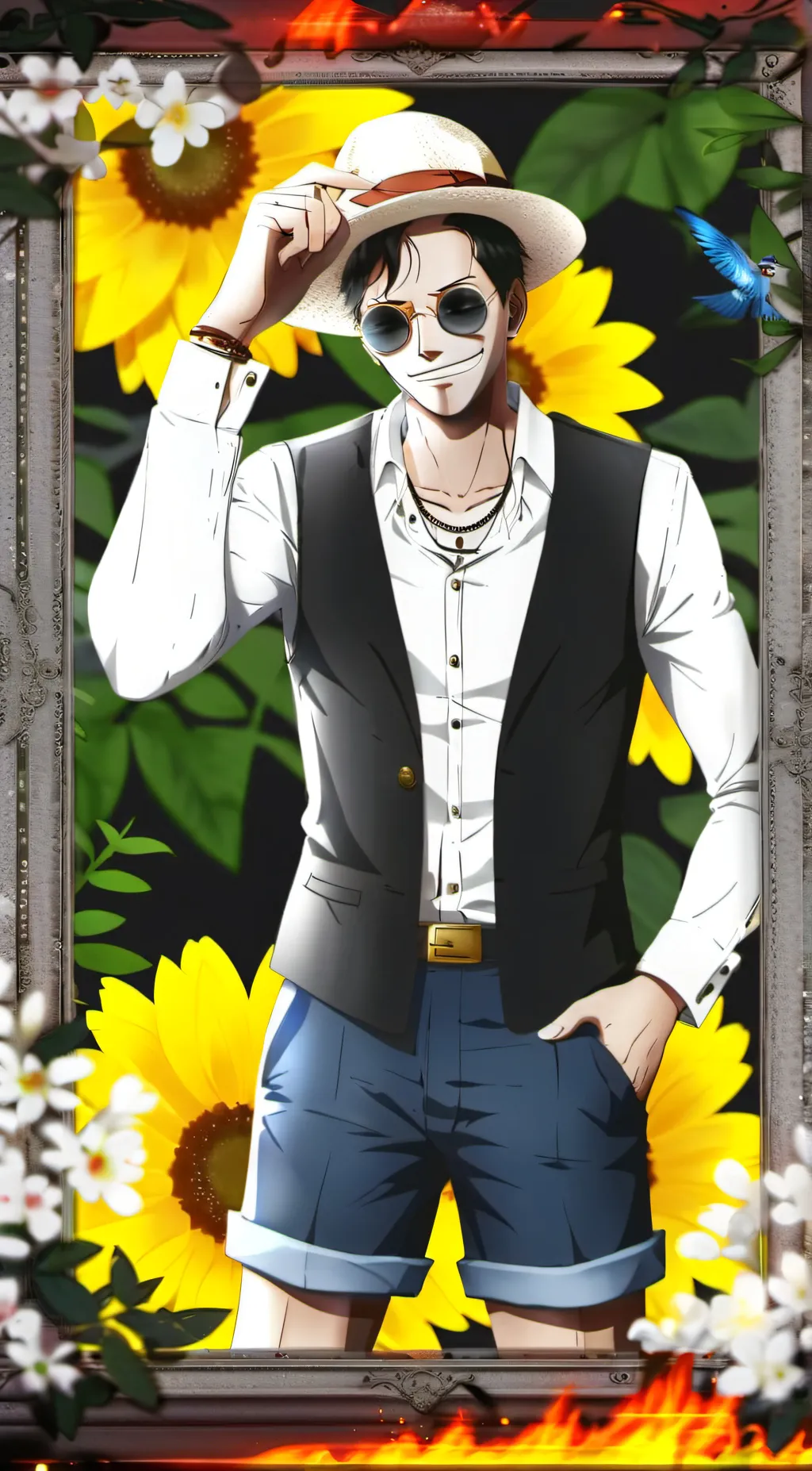 ai character: Luffy background