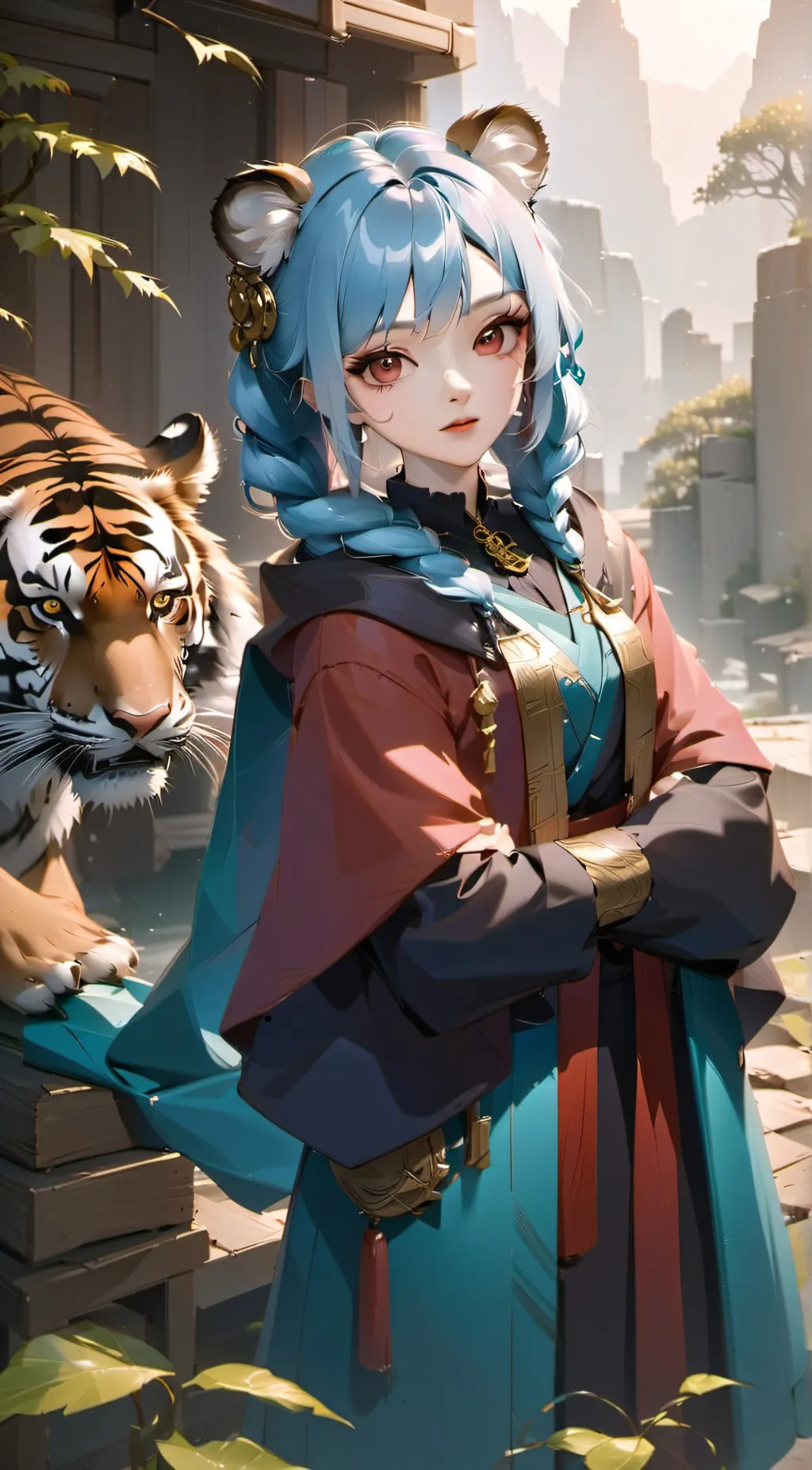 ai character: Tiger background