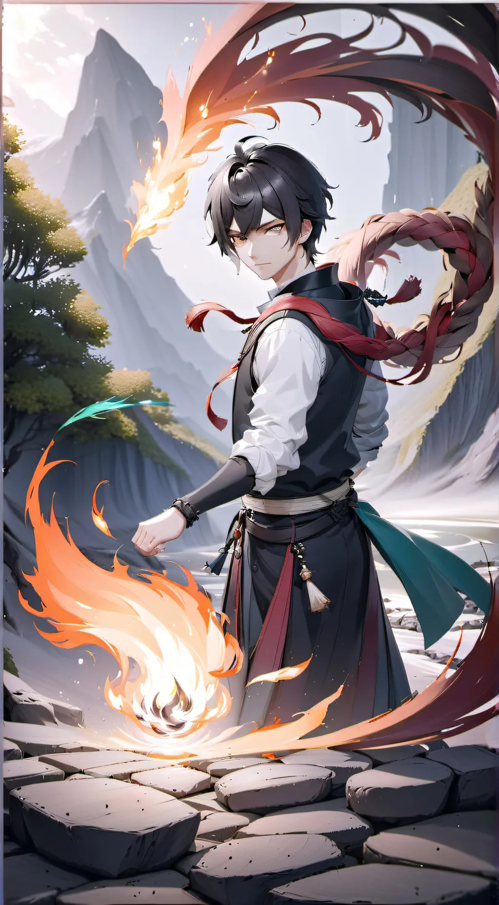 ai character: blaze background