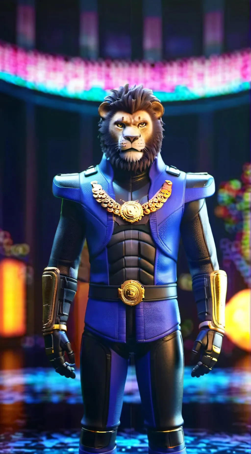 ai character: YouTube king robot background
